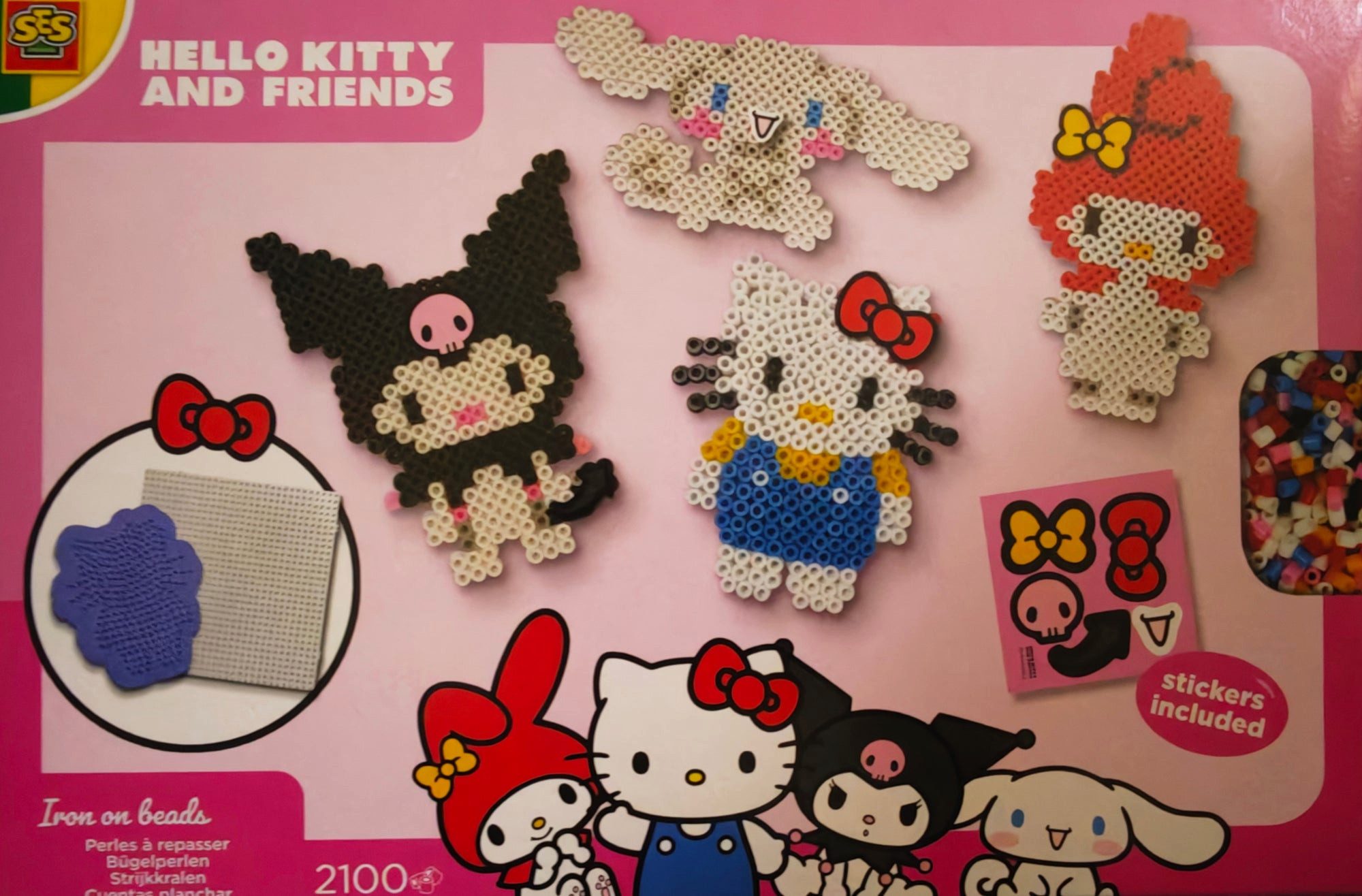 SES Creative Spiel Hello Kitty and Friends Bügelperlen-Set – SES Creative