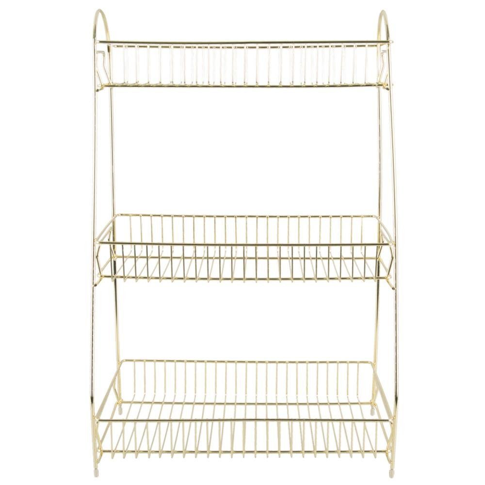 Present Time Regal Küchenregal Kitchen Rack Tidy Gold (Large)