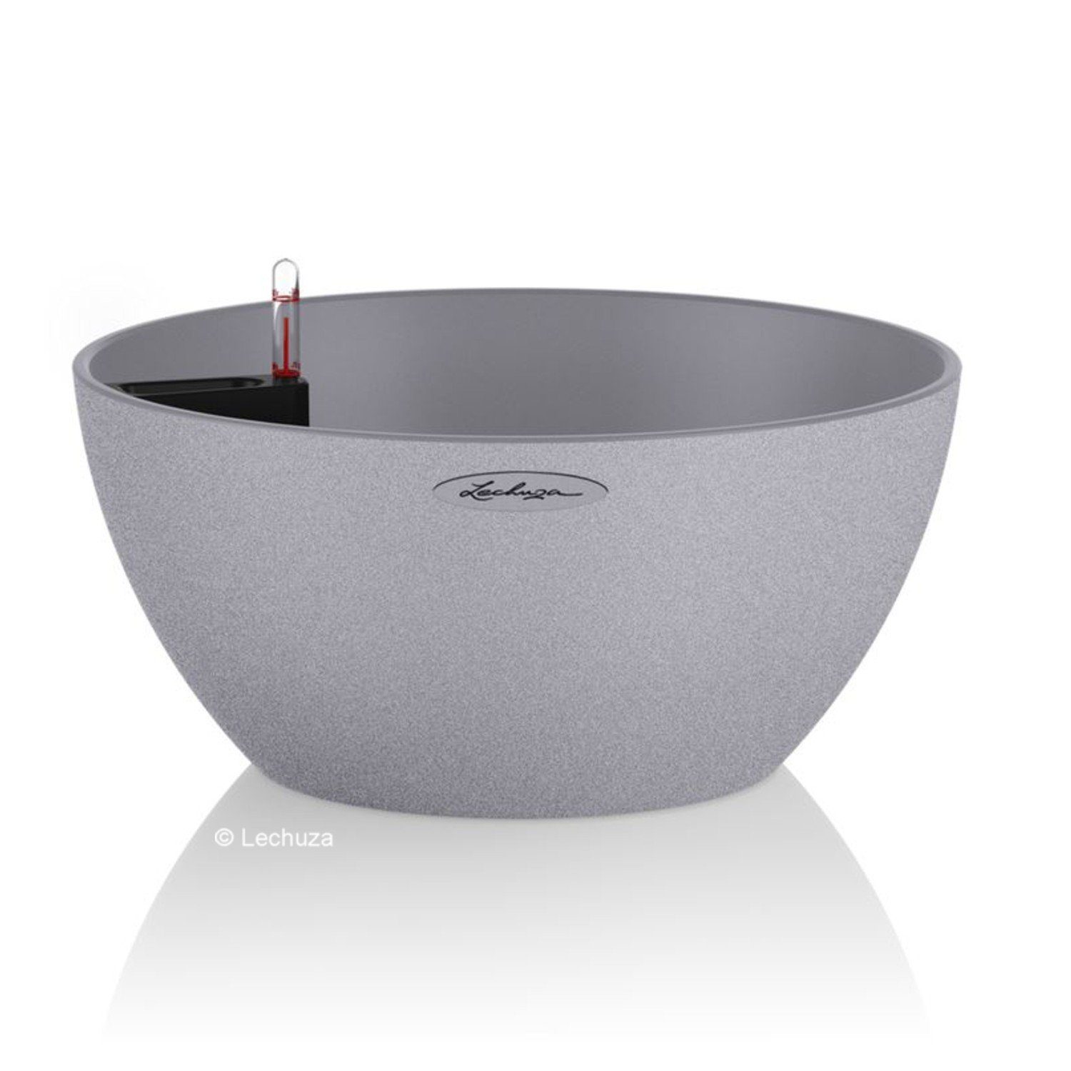 Lechuza® Pflanzschale Pflanzschale Cubeto Stone 40 steingrau (Komplettset)