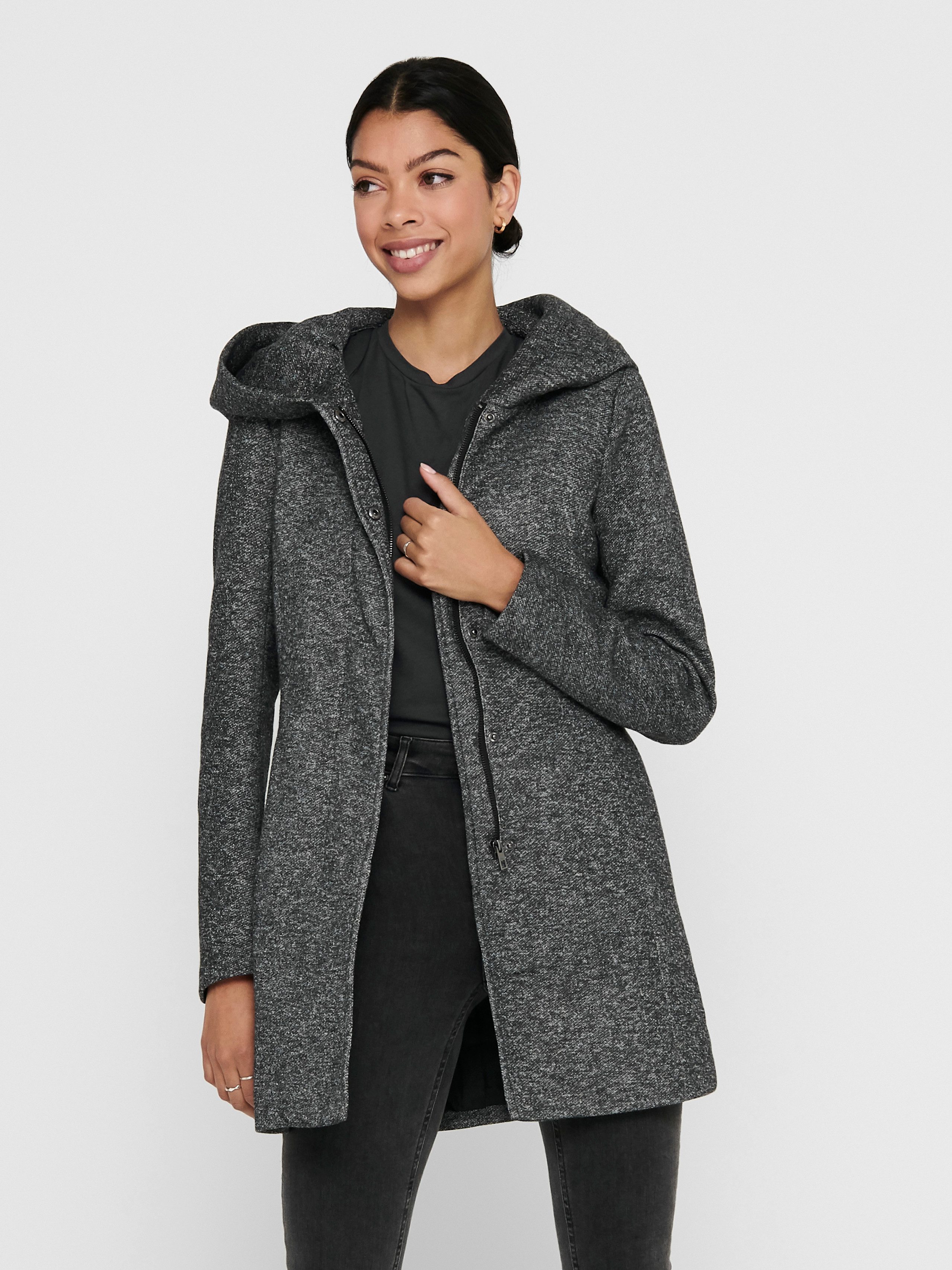 ONLY Kurzmantel ONLSEDONA LIGHT COAT OTW NOOS verdeckte Knopfleiste und Reißverschluss