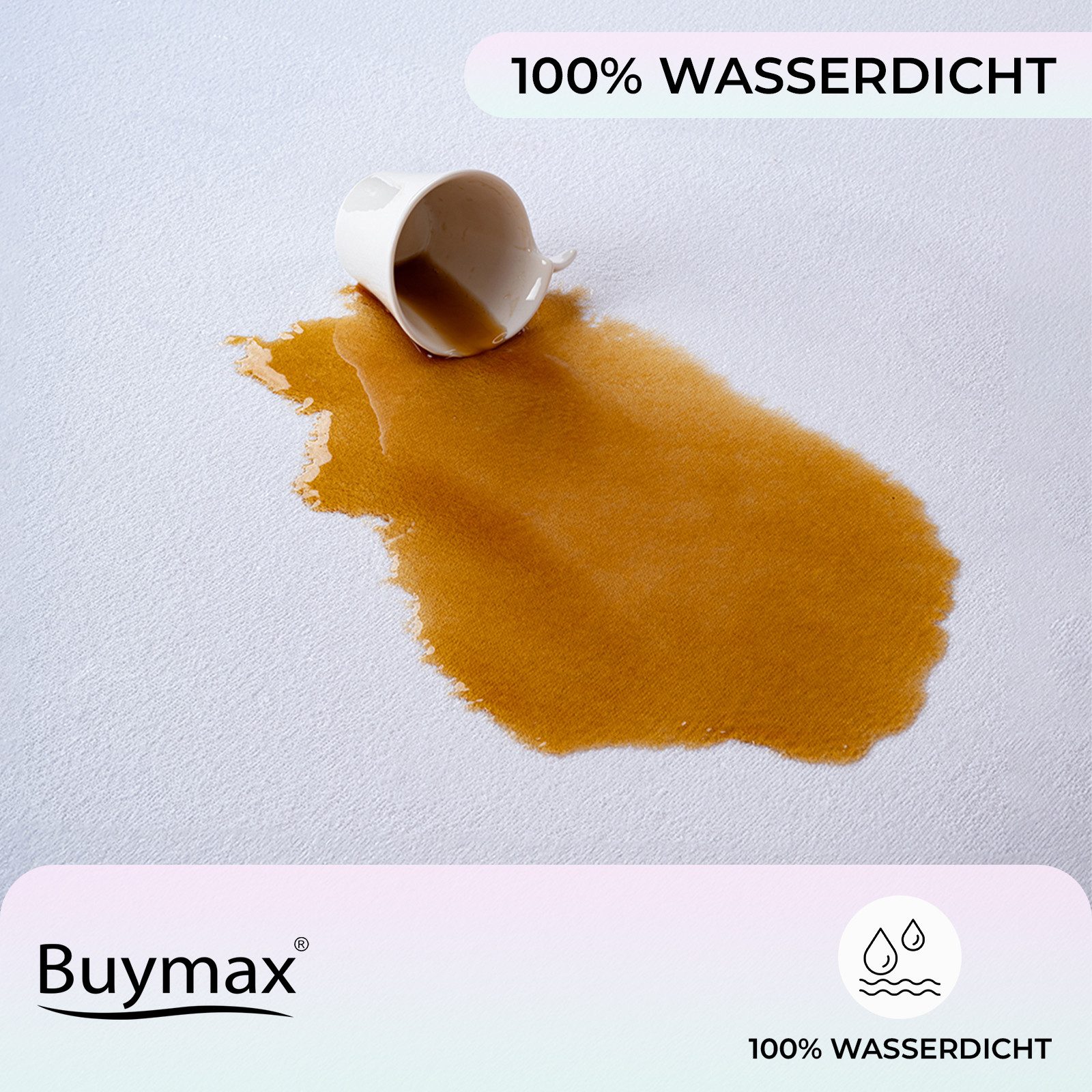 Matratzenschutzbezug Buymax, Wasserdicht Matratzenschoner mit Rundumbezug b günstig online kaufen