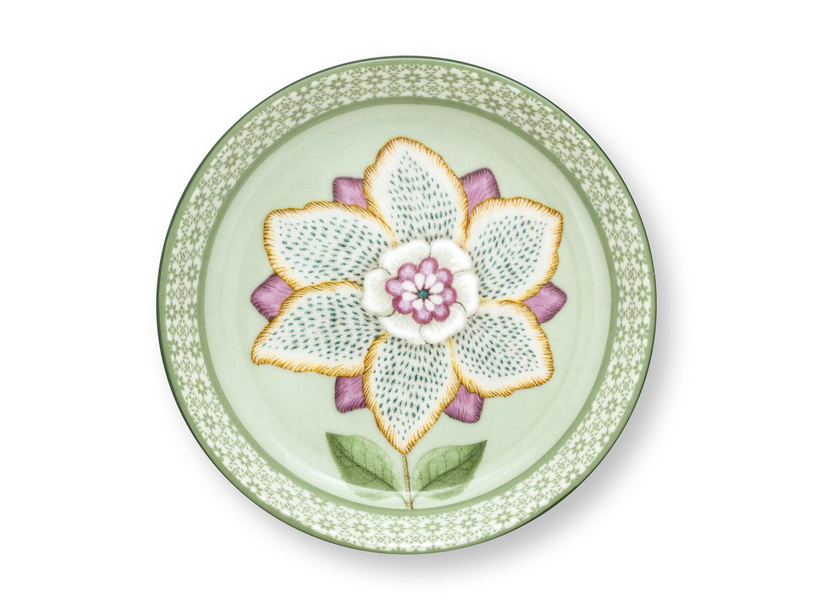 PiP Studio Tasse Lily&Lotus Light Green Teebeutelablage 9cm, Porzellan
