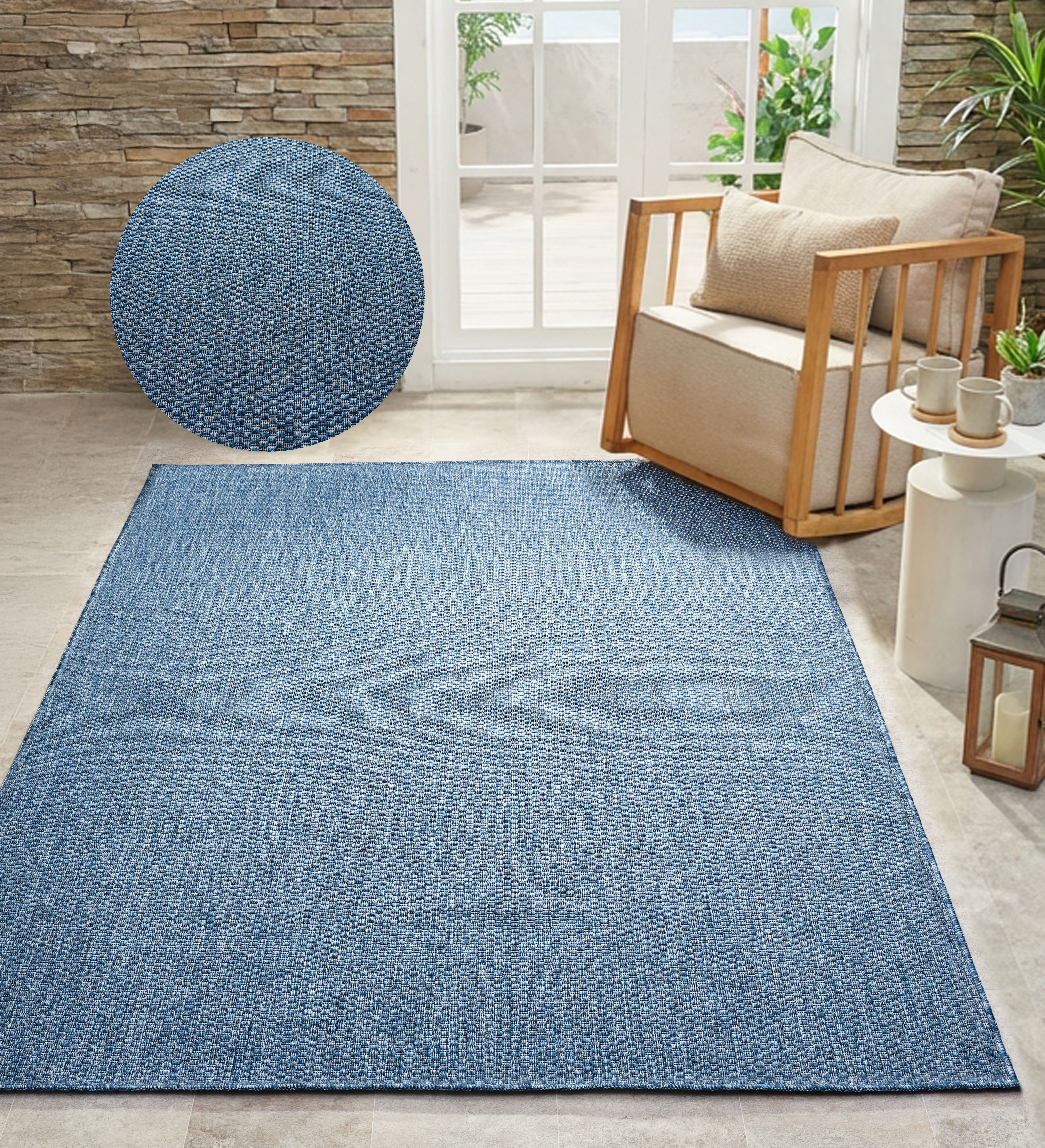 Bruno Banani Teppich Venezia, auch als Läufer, rechteckig, Höhe: 4 mm, In- und Outdoor geeignet, Sisal-Optik, Wetterfest & UV-beständig