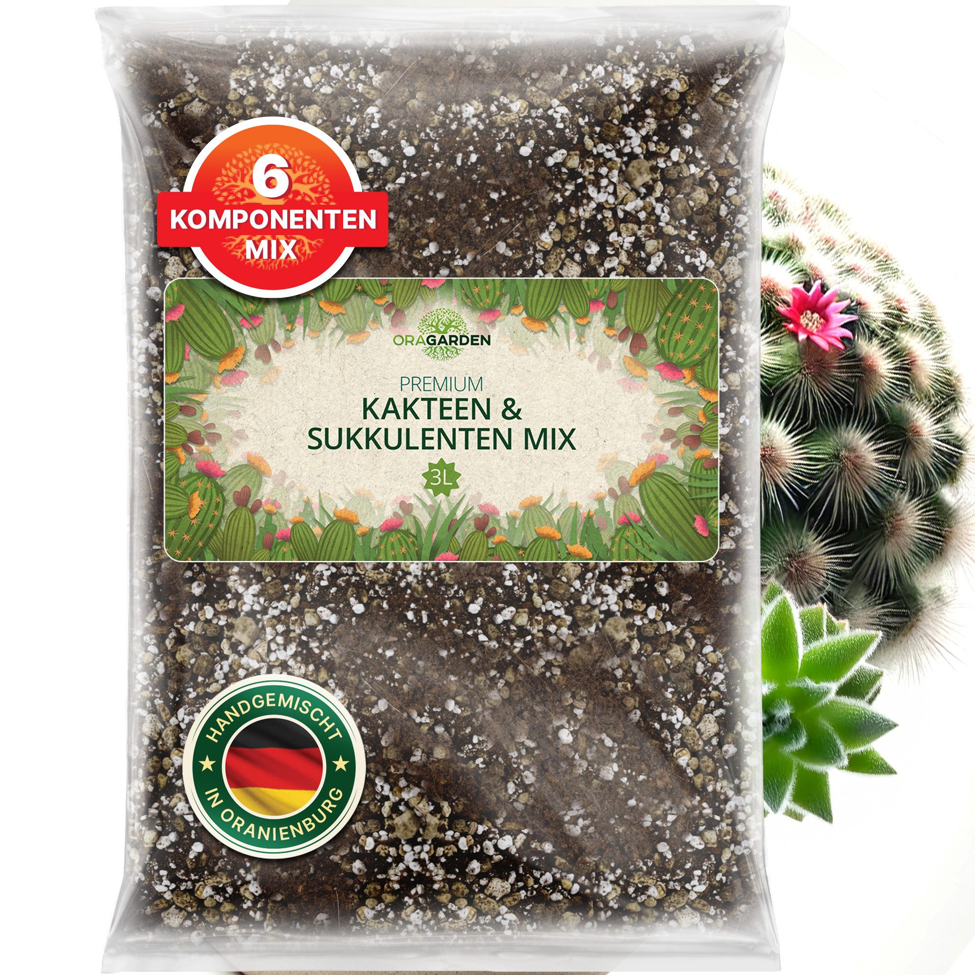 OraGarden Spezialerde Kakteen & Sukkulenten Erde, mit Wurmhumus günstig online kaufen
