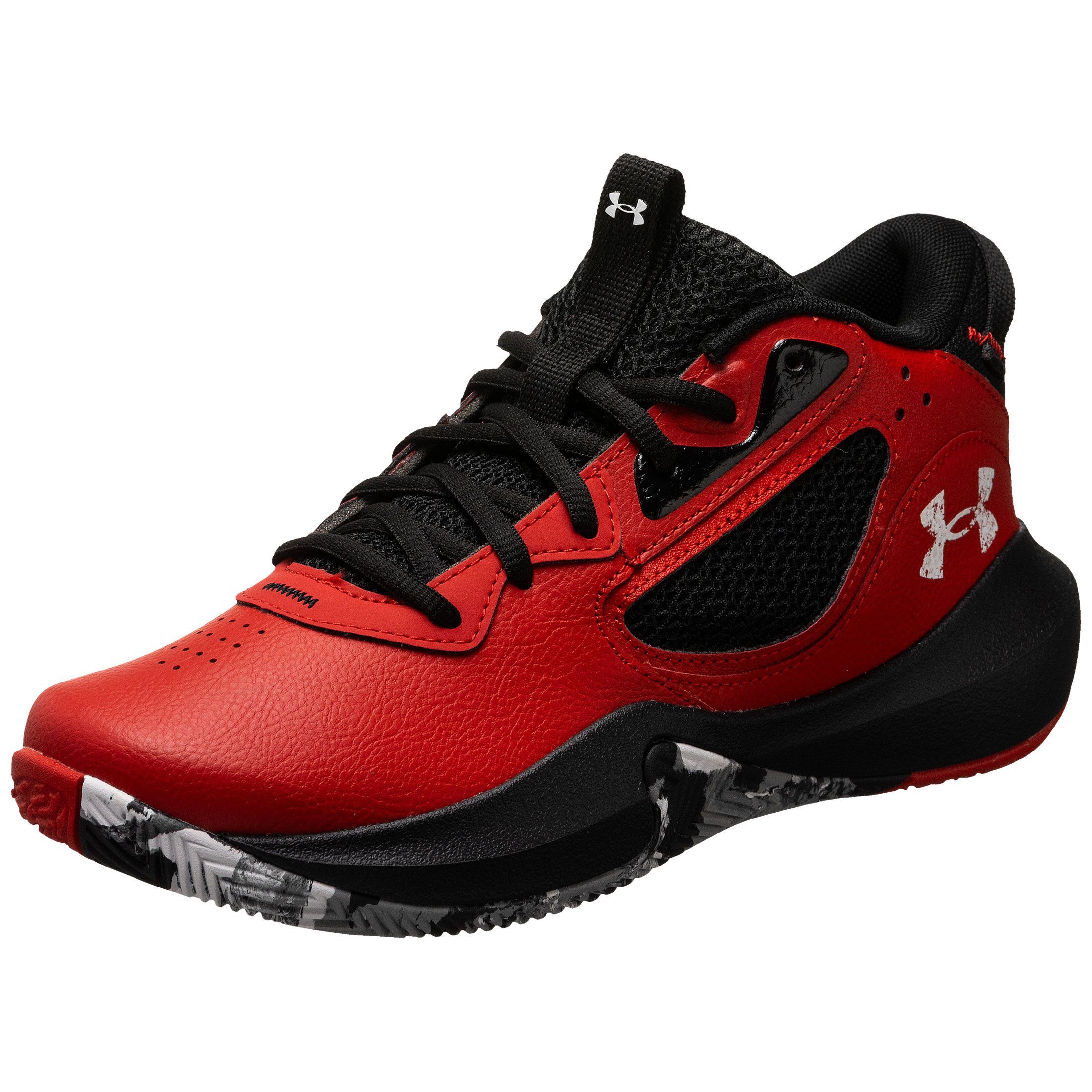 Under Armour® Lockdown 6 Basketballschuh Kinder Basketballschuh rot / schwarz