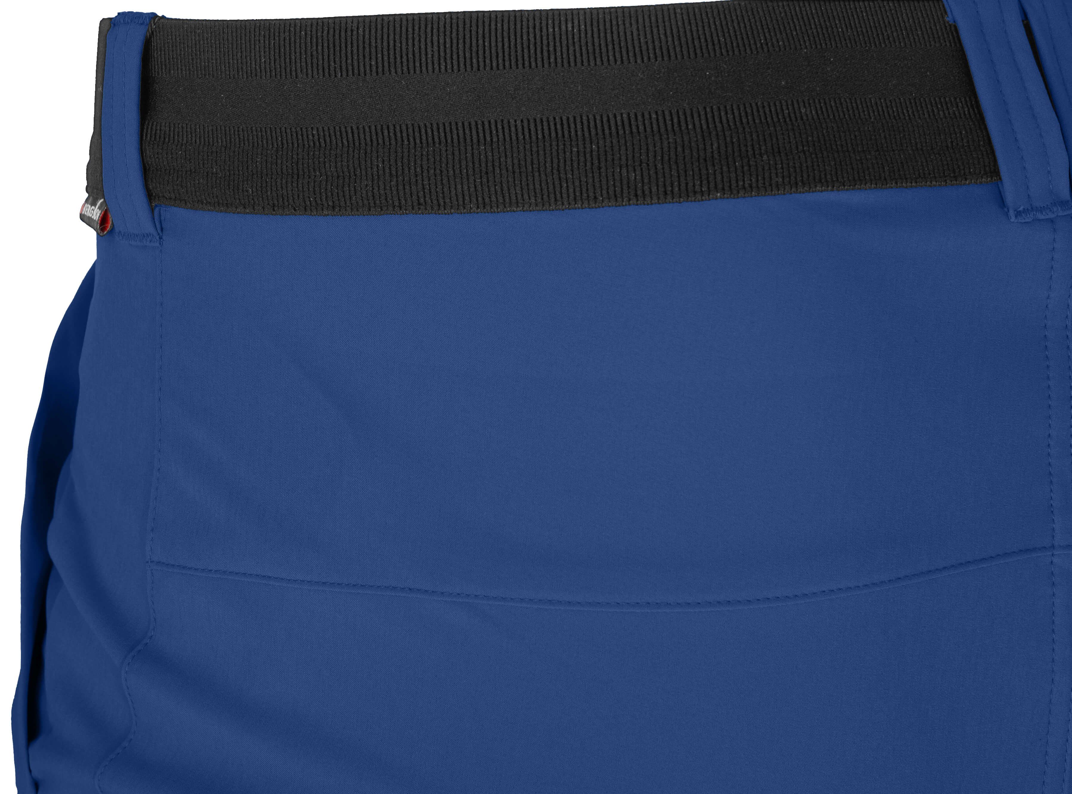 Bergson Outdoorhose FROSLEV COMFORT recycelt, Bermuda elastisch, Normalgrößen, 8 Herren Wandershorts, Taschen, blau