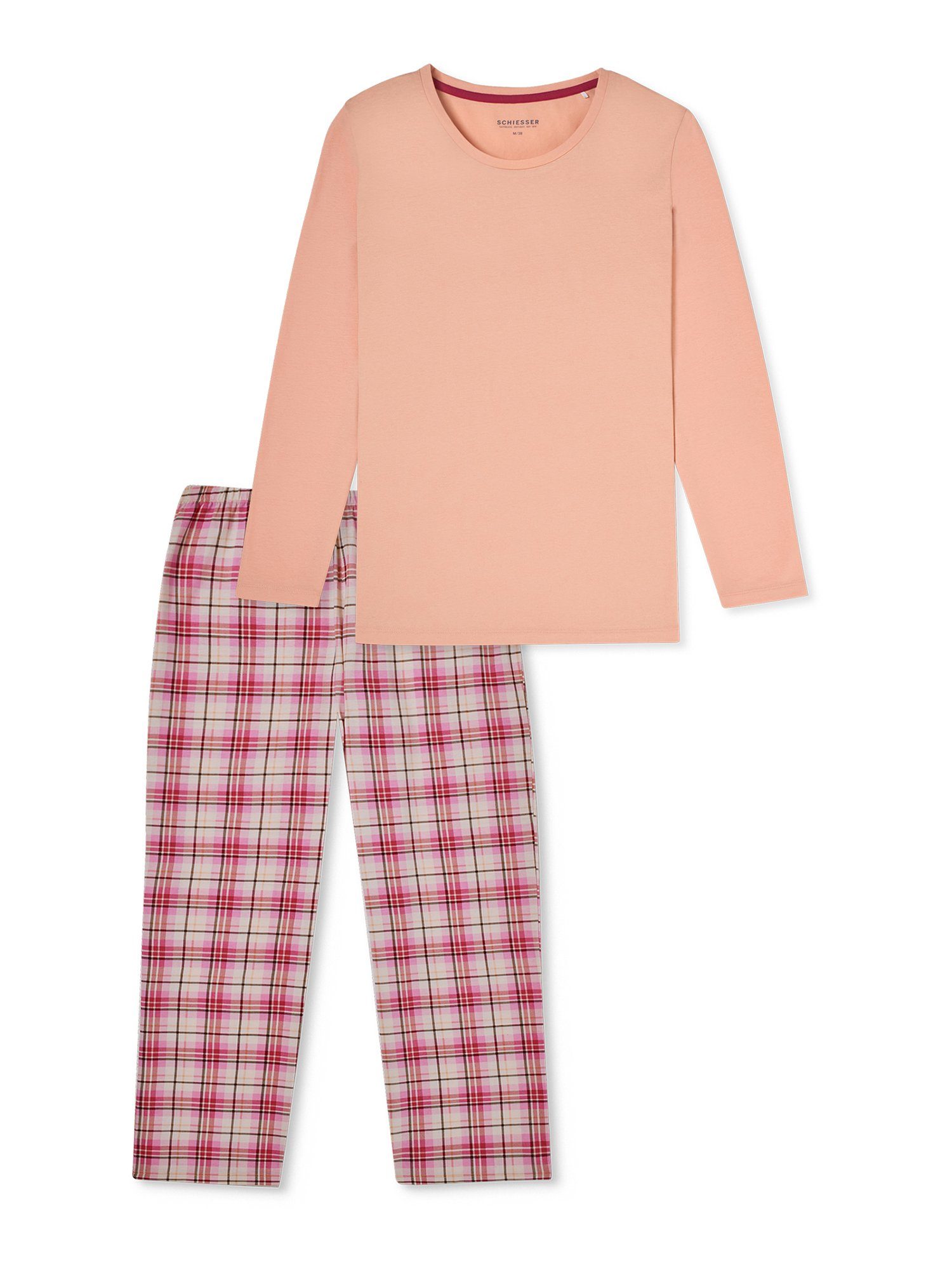 Schiesser Pyjama lang - Comfort Essentials (2 tlg) schlafanzug schlafmode bequem