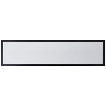 Brilliant Deckenleuchte Briston, Neutralweiß, Briston LED Deckenaufbau-Paneel 100x25cm schwarz Metall/Bambus schwarz