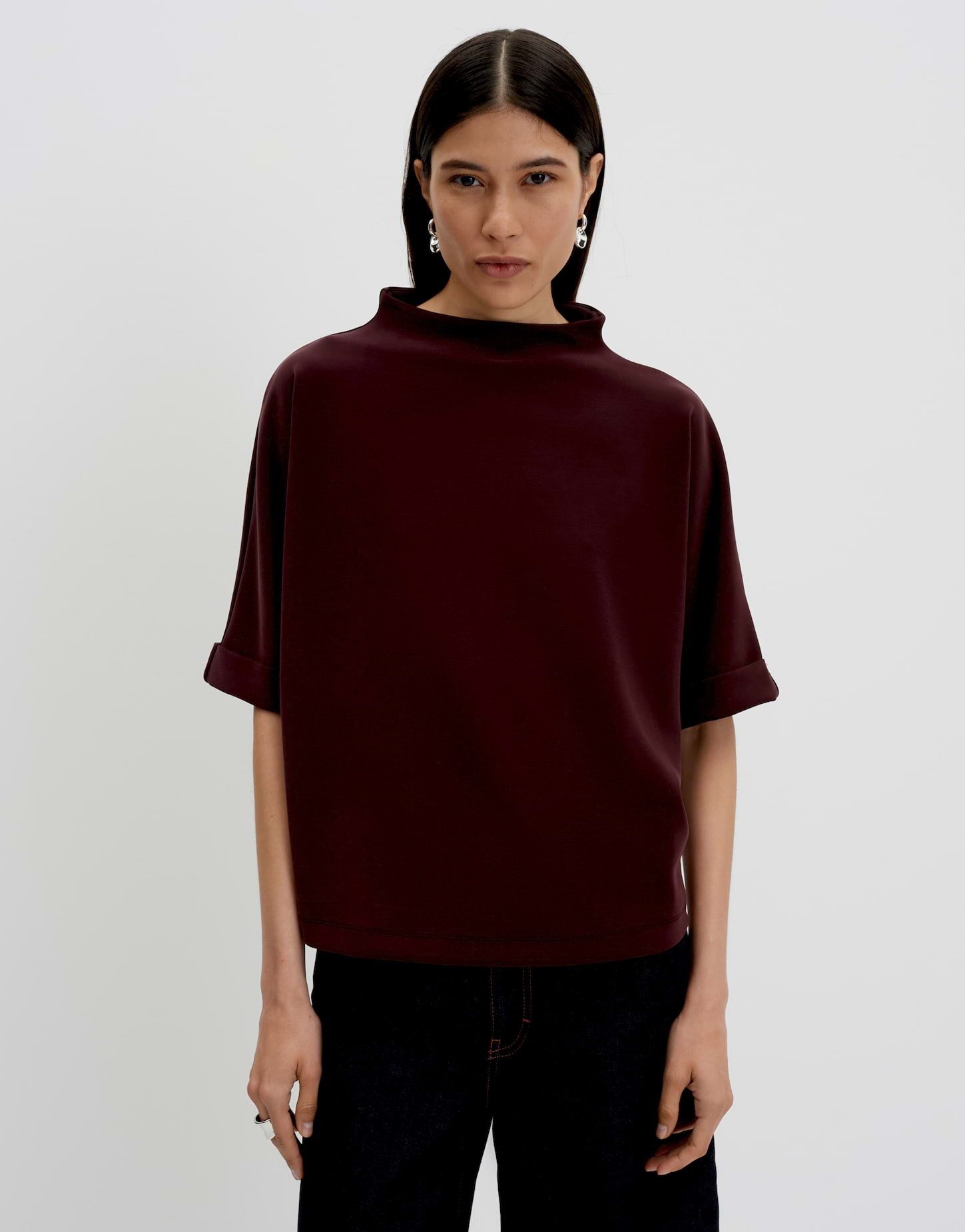 someday Sweatshirt Sweatshirt aus weichem Cotton Modal Mix Loose Fit Samtige Oberfläche mit edler Optik