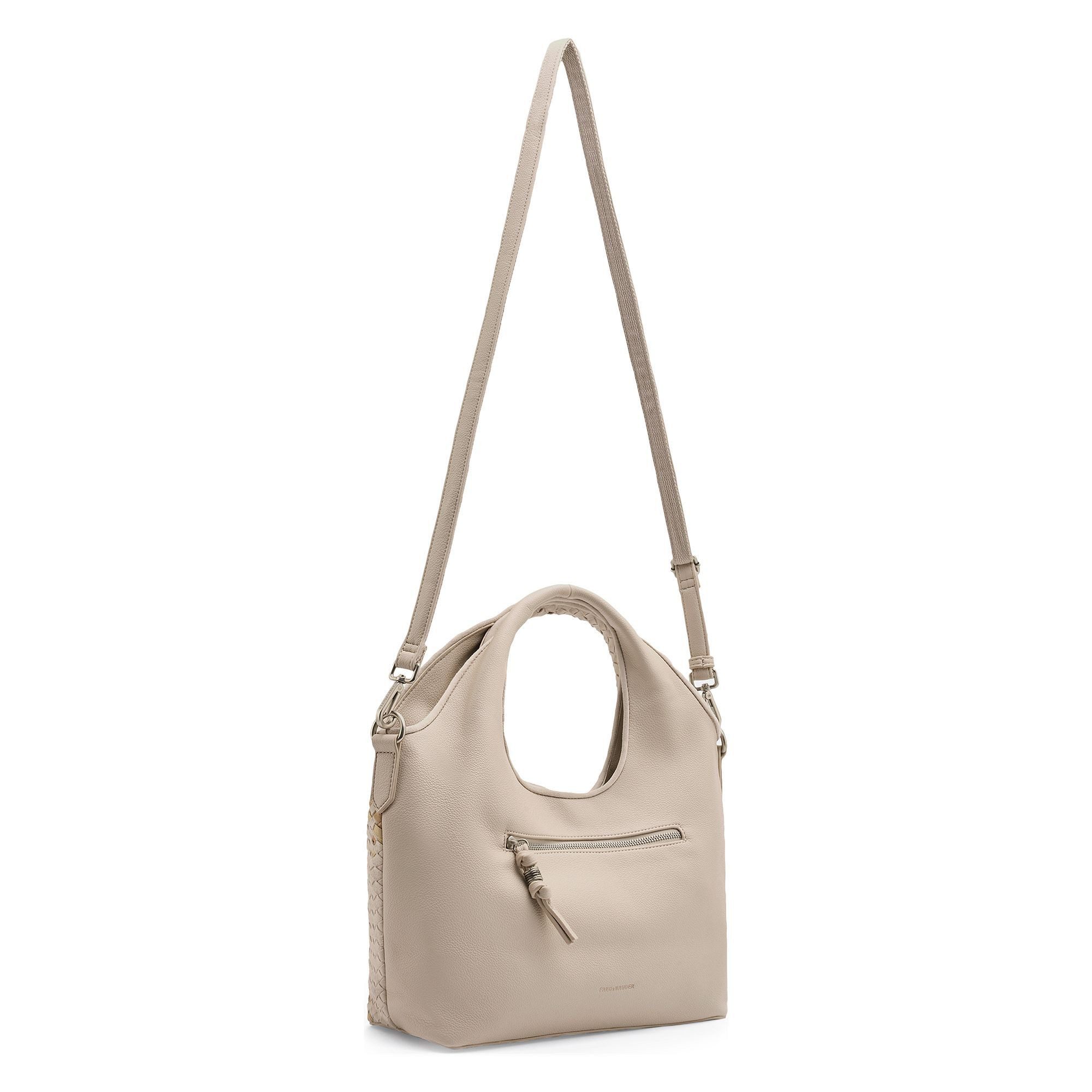 FREDsBRUDER Henkeltasche Happy Weave, Leder
