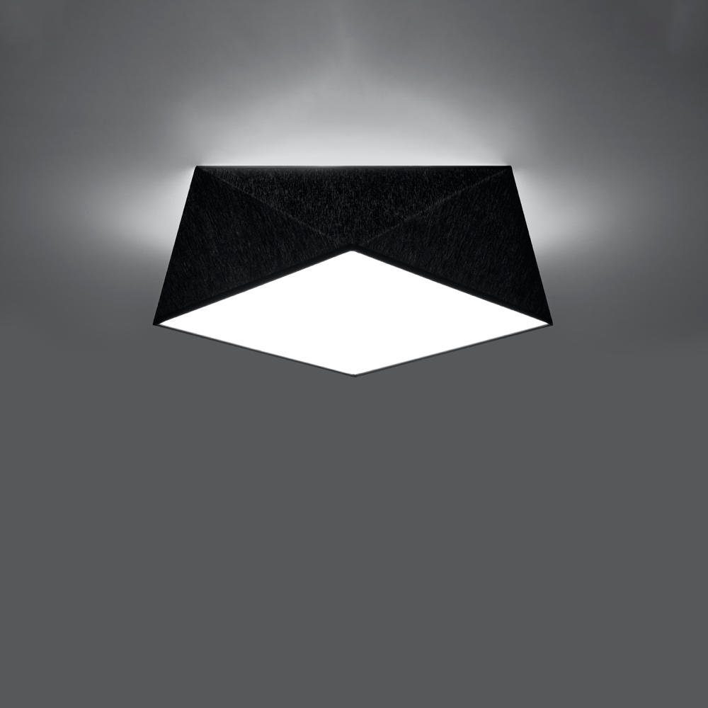 famlights Deckenleuchte, Deckenleuchte Hani in Schwarz E27 2-flammig, keine Angabe, Leuchtmittel enthalten: Nein, warmweiss, Deckenlampe, Deckenbeleuchtung, Deckenlicht