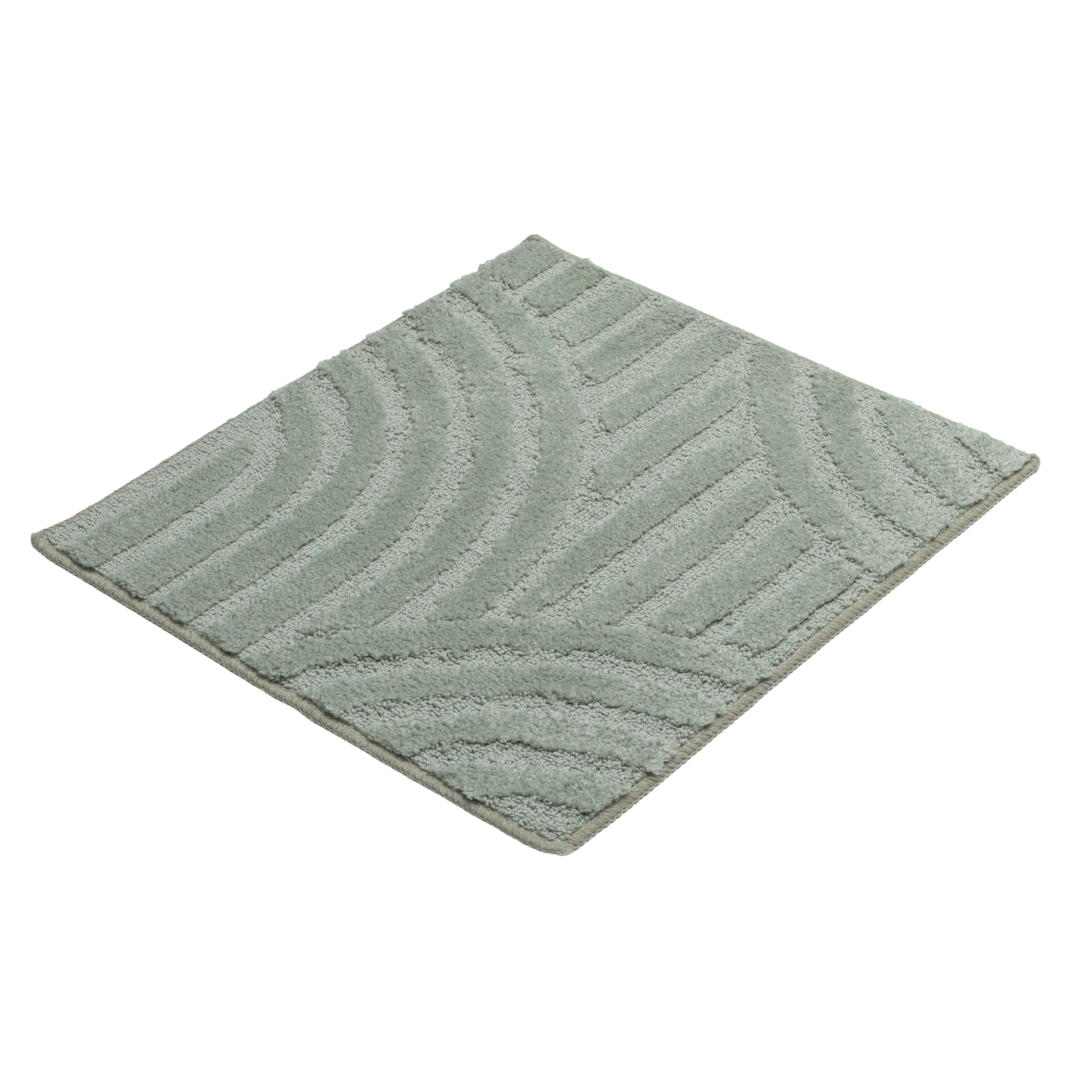 OTTO home Badematte Regona Scandi, Badvorleger, Badezimmer Teppich, Duschvorleger, Höhe 10 mm, rutschhemmend beschichtet, strapazierfähig, Polyester, rechteckig, Badteppich, Uni Farben, Hoch-Tief-Effekt, modernes Muster, Zen