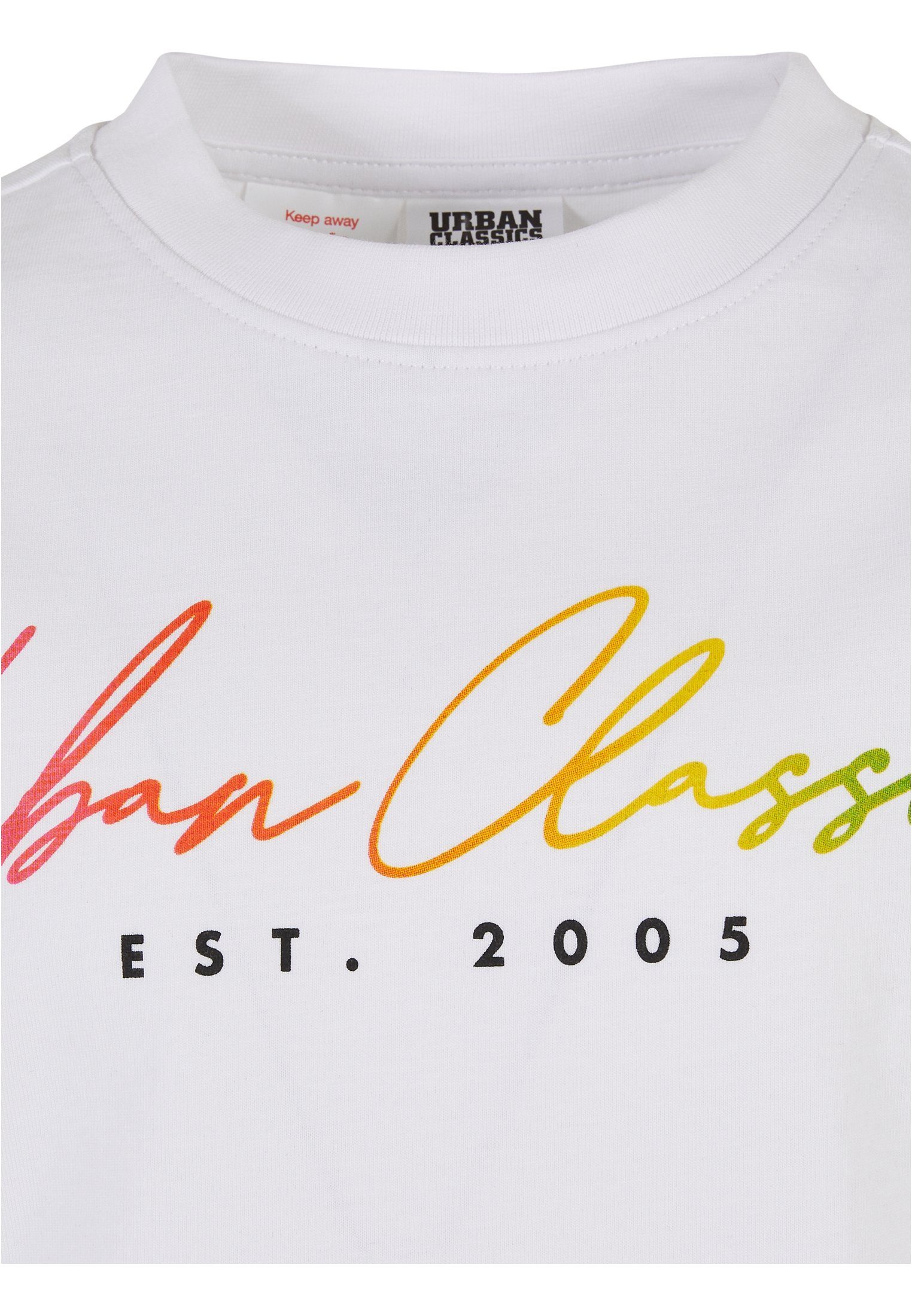 Kurzarmshirt (1-tlg) Script white CLASSICS Boys URBAN Logo Kinder Tee