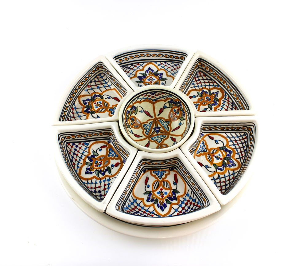 The Twinning Company Geschirr-Set Tapas Set Mini - Orange, Keramik