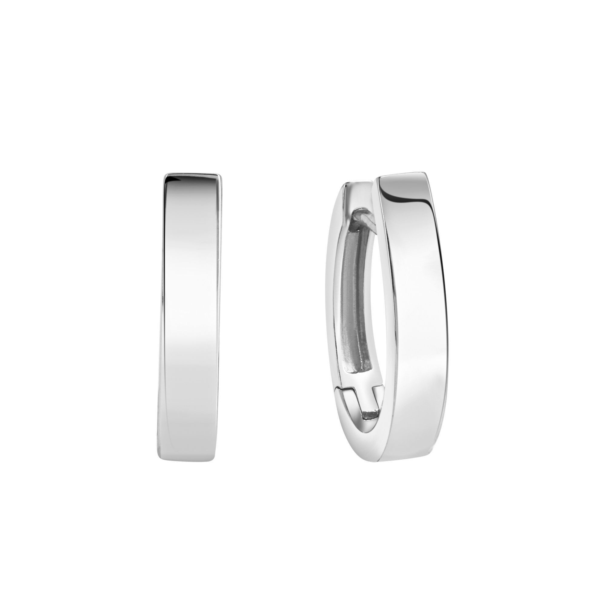 Paar Creolen 925/- Sterling Silber rhodiniert