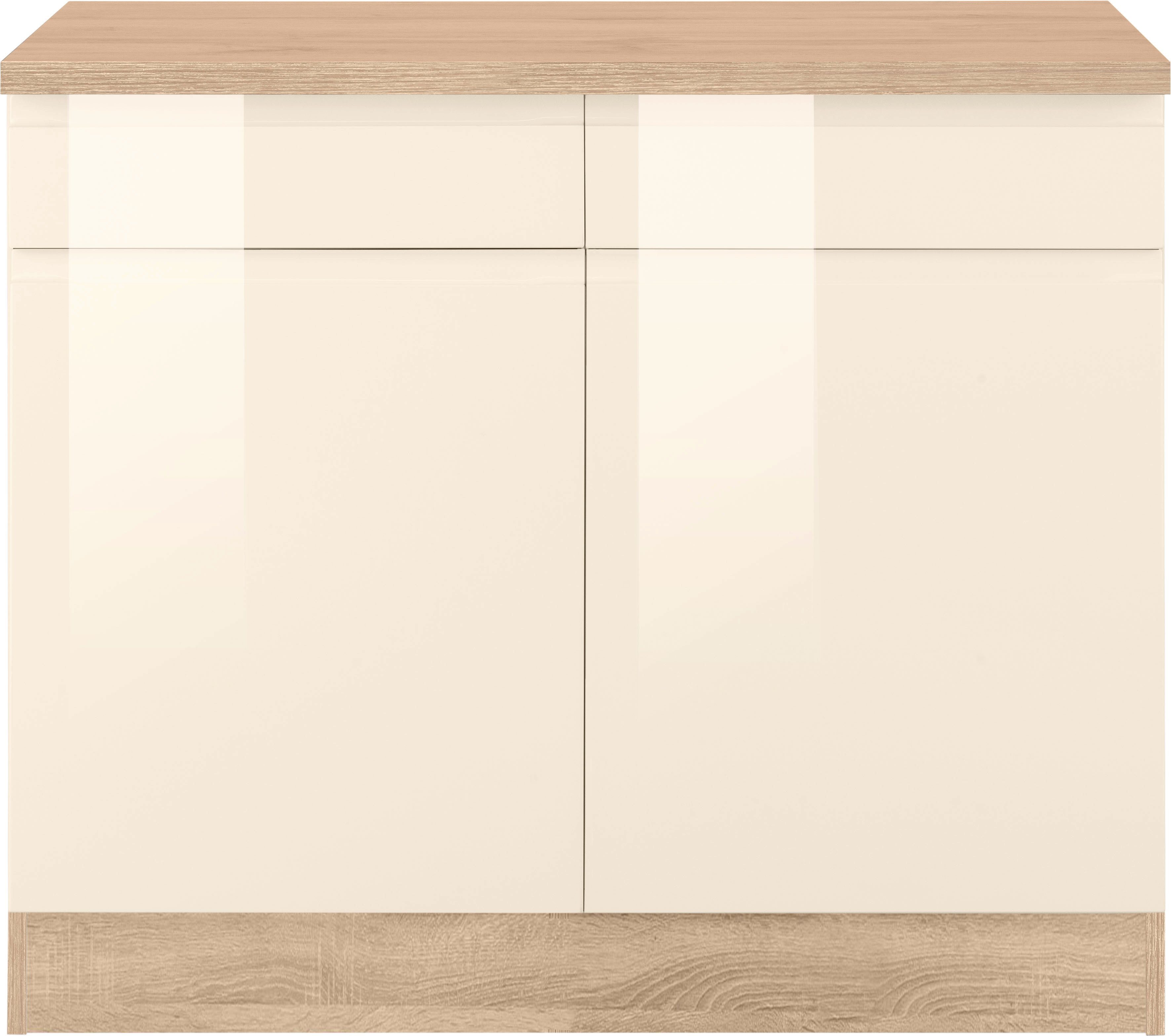 KOCHSTATION Unterschrank KS-Virginia 100 cm breit, mit 2 Türen und 2 Schubk günstig online kaufen