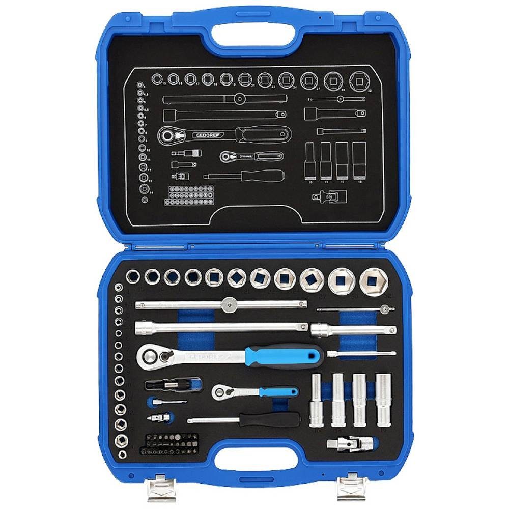 - Steckschlüsselset Steckschlüssel-Satz 69-teilig Bit- Gedore 1/4″+1/2″ und