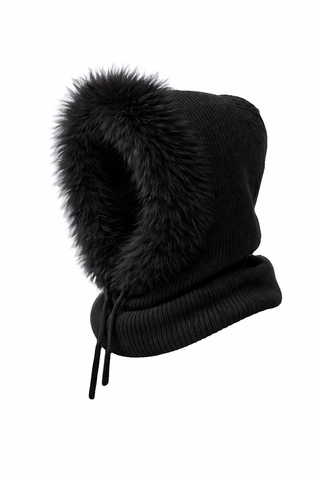 soma Modeschal Kapuzenschal Damen&Herren mit Kunstfell Winter Schal Kapuze schwarz, (Set, 1-St. Schal mit Mütze), Kapuzenkragen mit Bindeband Weich gefüttert,winddicht Schal mit Kapuze