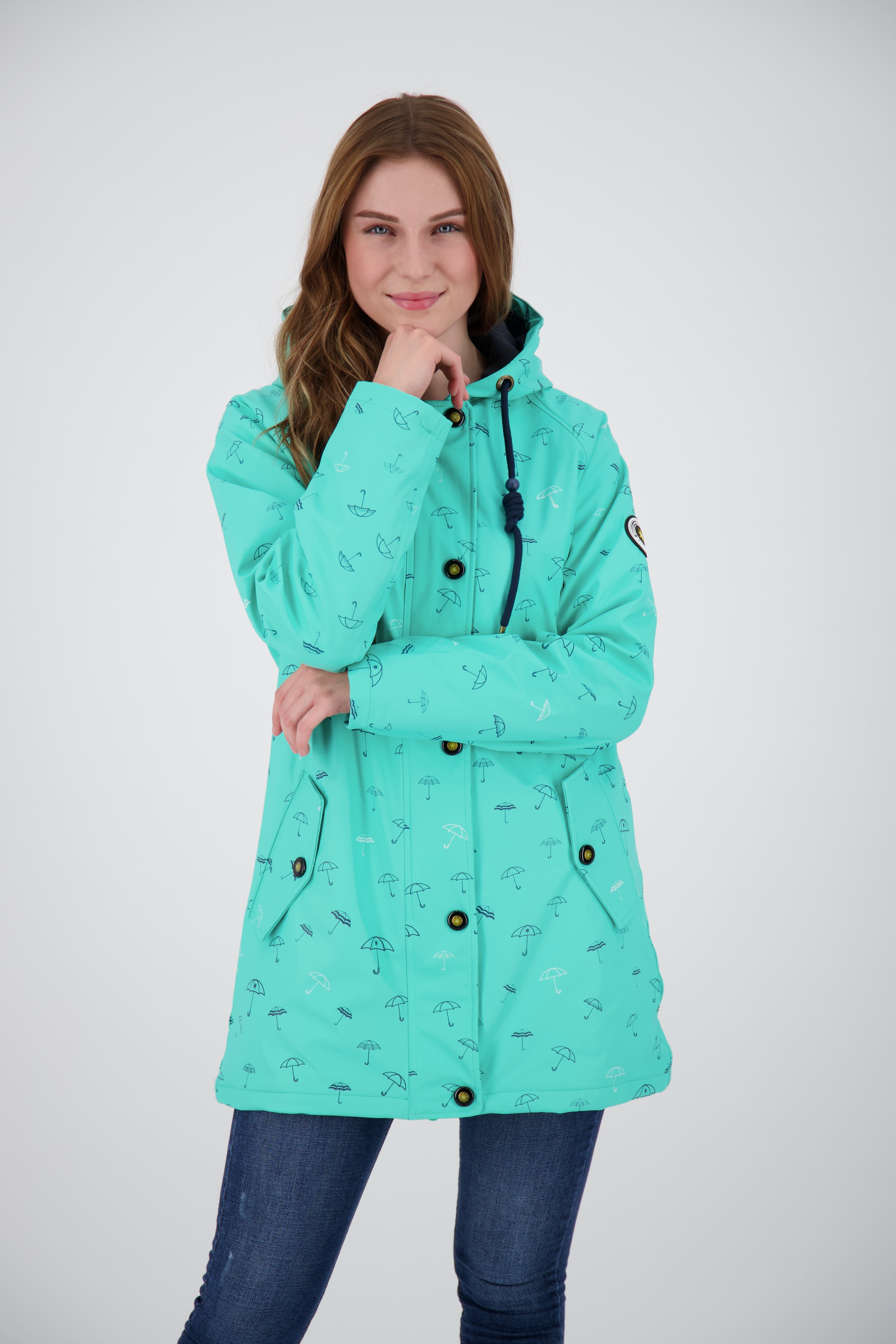 DEPROC Active Regenjacke Friesennerz #ankerglutmeer WOMEN CS auch in Großen Größen erhältlich turquoise