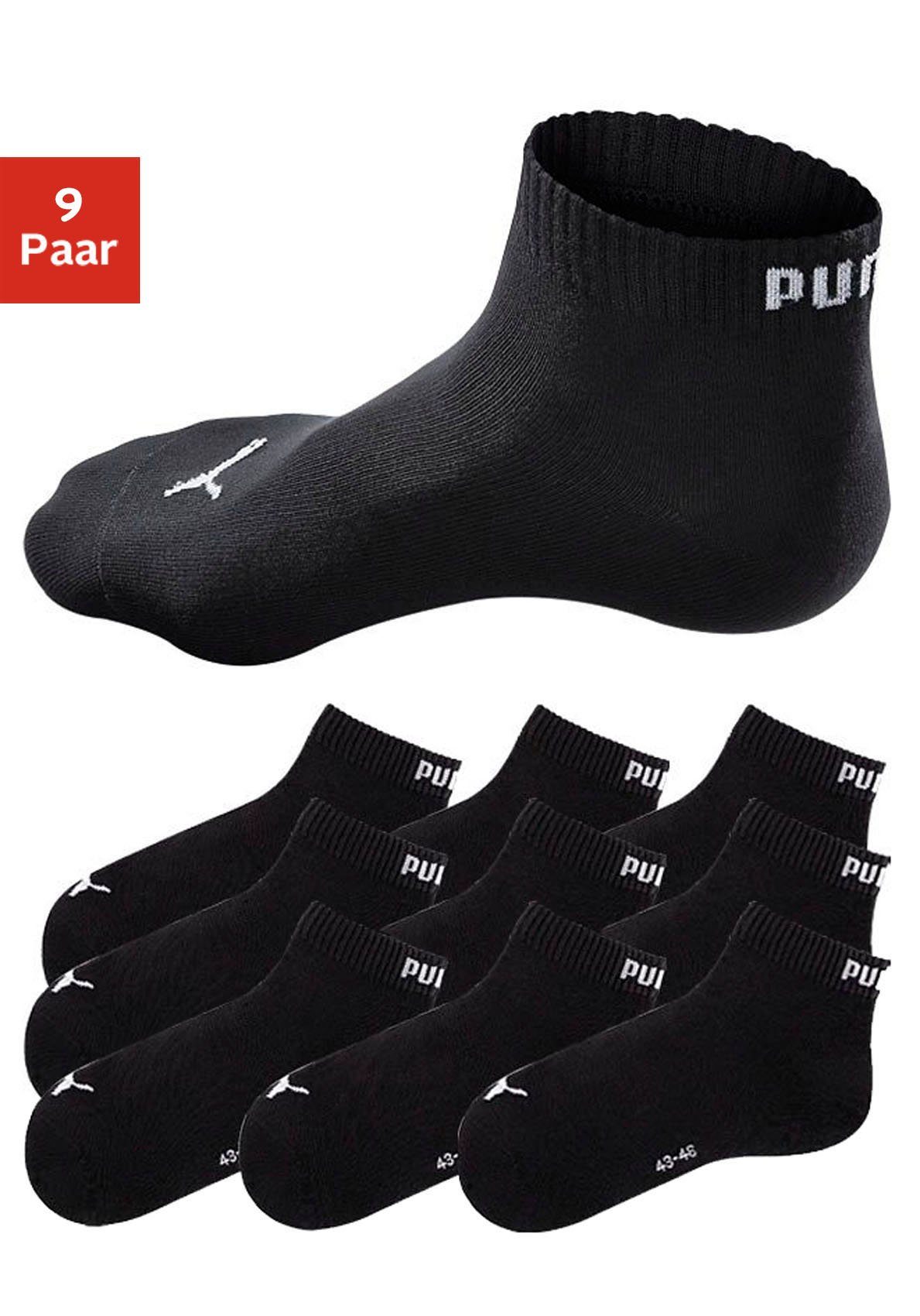 Rippbündchen mit PUMA (9-Paar) Kurzsocken