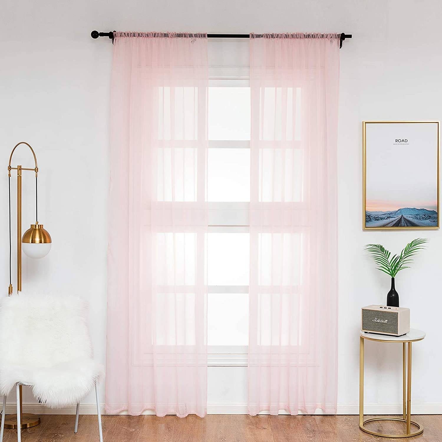 Woltu Gardine VH5511rs-2, (2 St), halbtransparent, günstig online kaufen