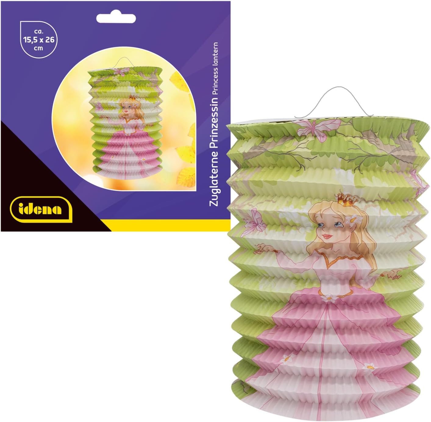 Idena Umzugslaterne Idena Prinzessin Laterne - Märchen Lampion für Sankt Martin & Hallowee