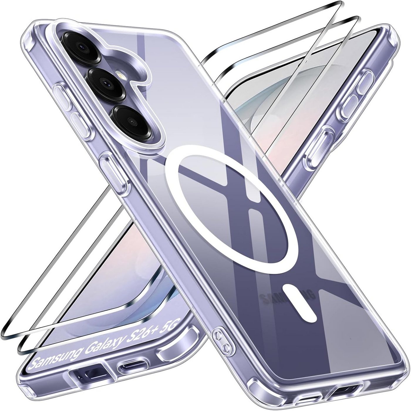 MSM Handyhülle Hülle + 2X Schutzglas für Samsung Galaxy S26 Plus Panzerfolie MagSafe