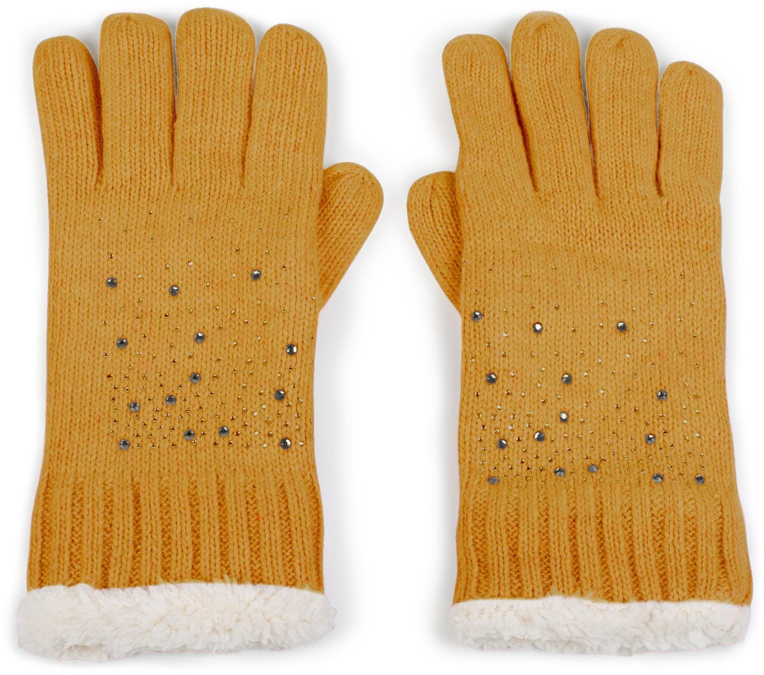 styleBREAKER Strickhandschuhe Strickhandschuhe mit Strass und günstig online kaufen