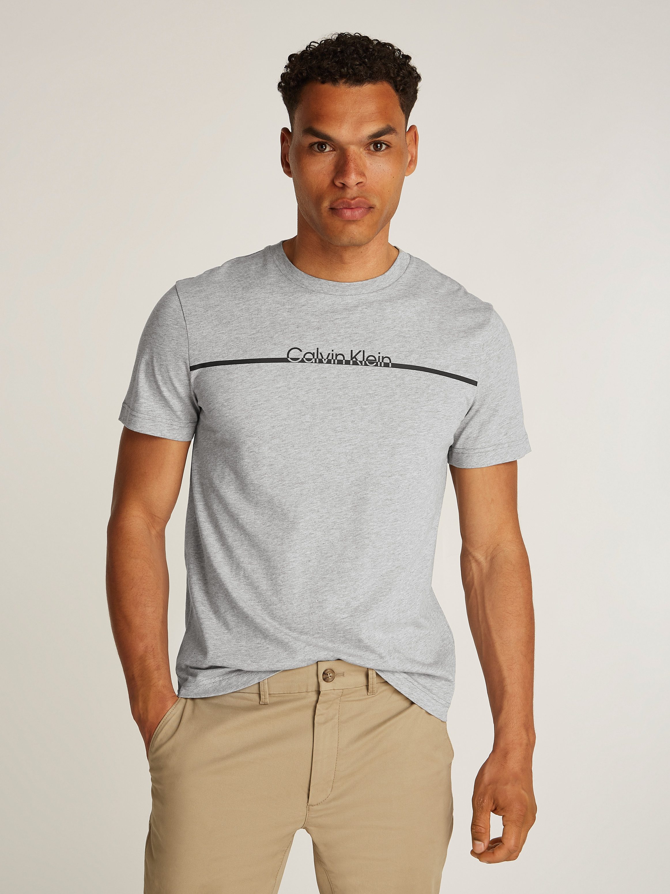 Calvin Klein Rundhalsshirt SPLIT LINE LOGO günstig online kaufen