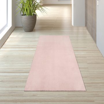 Teppich Hochflor-Teppich in Blush farbe, TeppichHome24, rechteckig, Höhe: 18 mm