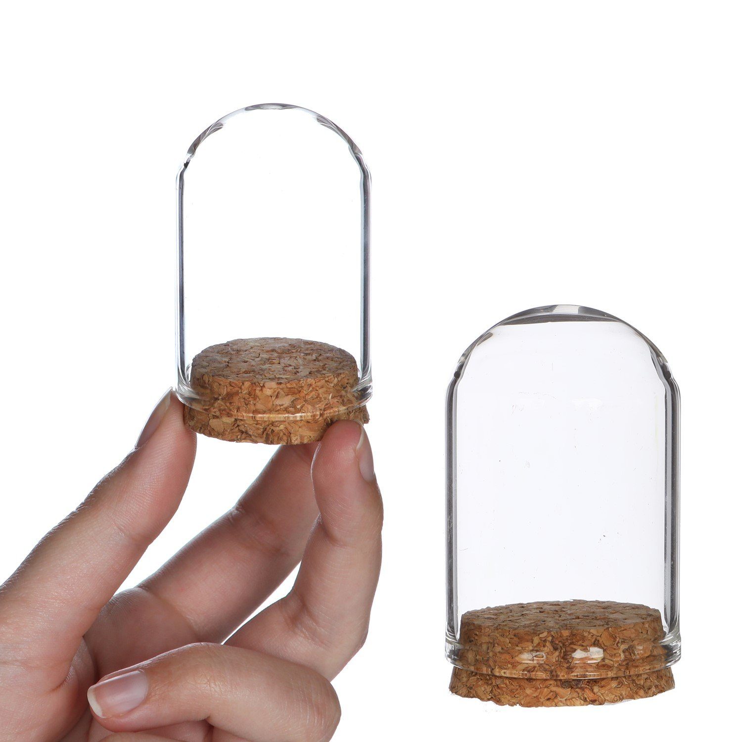 NaDeco Dekovase Glasdom Mini mit Korksockel Größe Ø4 h.6 cm Glas Dome günstig online kaufen