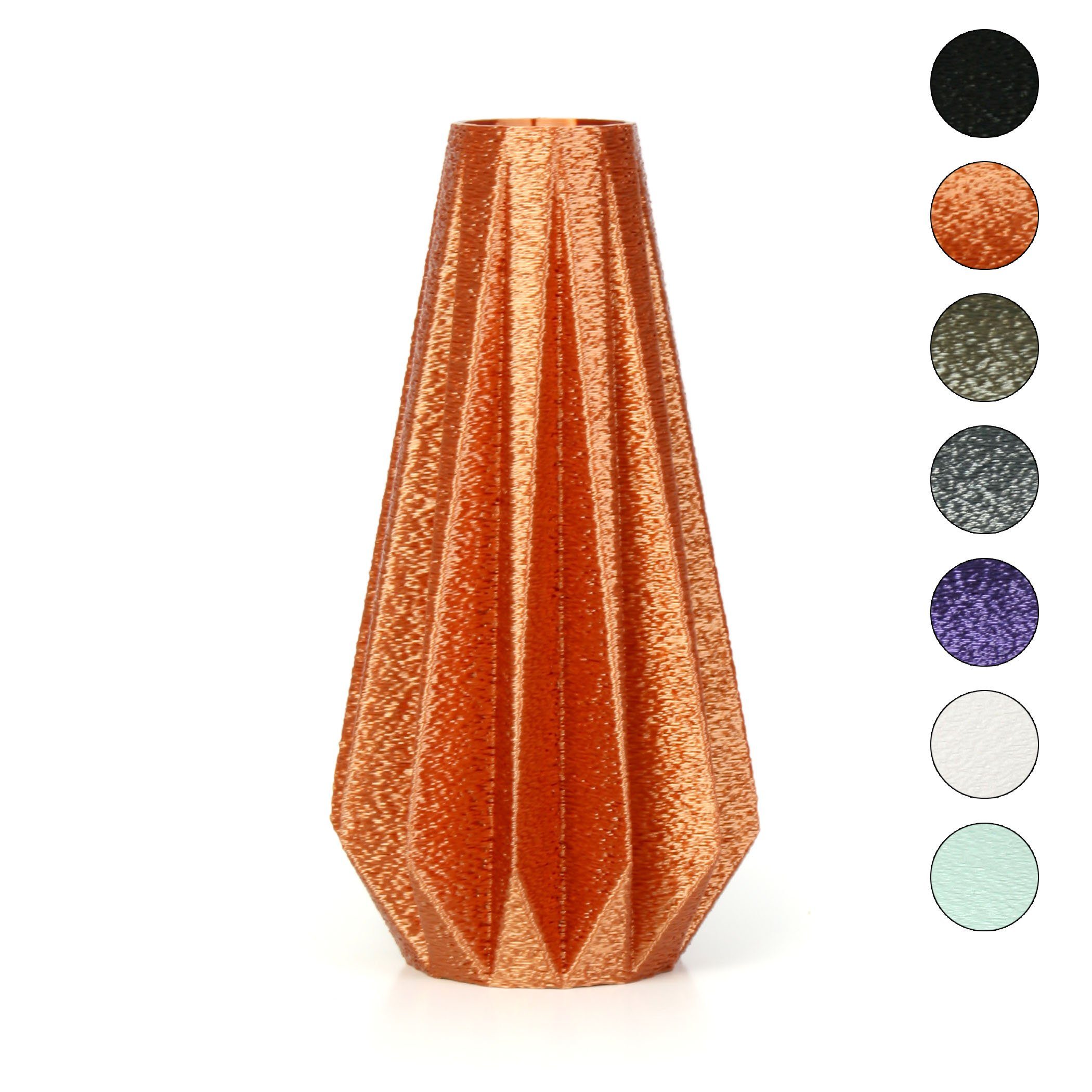 Blumenvase Dekorative Bio-Kunststoff, aus Designer – aus Dekovase Bronze Feder bruchsicher wasserdicht & Kreative Rohstoffen; nachwachsenden Vase