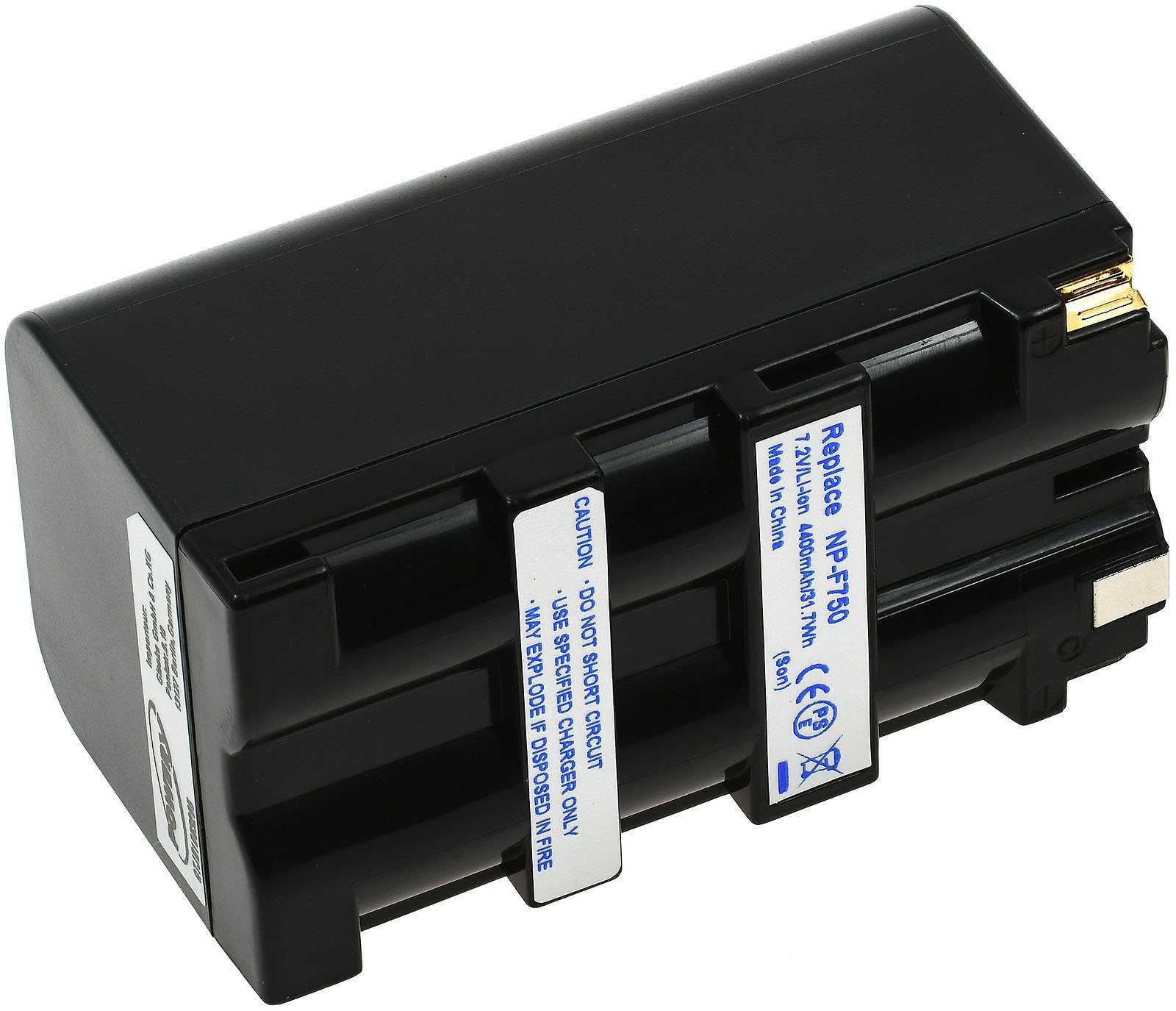 Powery Akku für Sony Video CCD-TR760E 4400mAh Schwarz Kamera-Akku 4400 mAh (7.2 V)