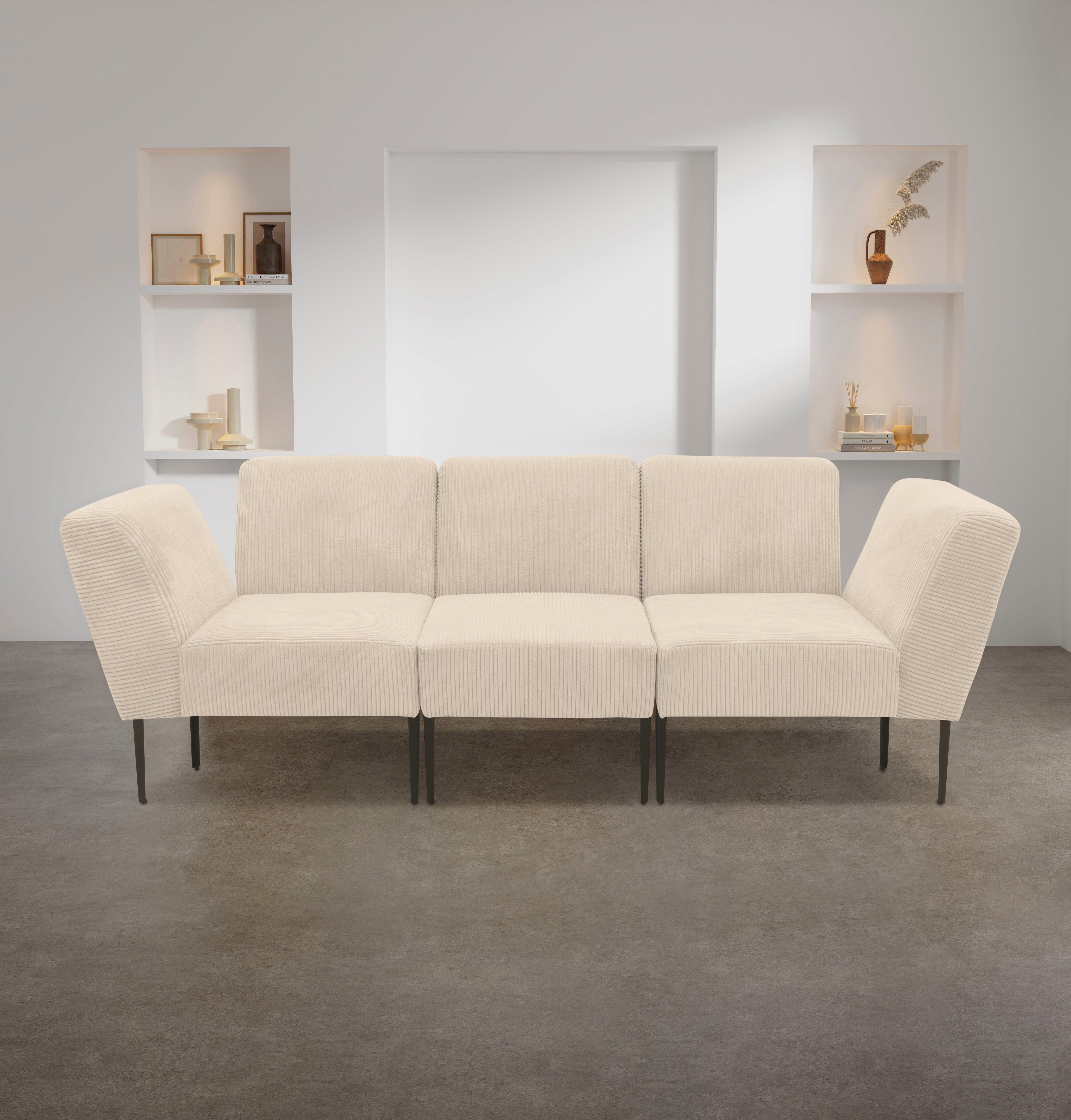 - Ecke Abschluss DOMO collection als Modul Sofa-Eckelement 700010, oder einsetzbar creme