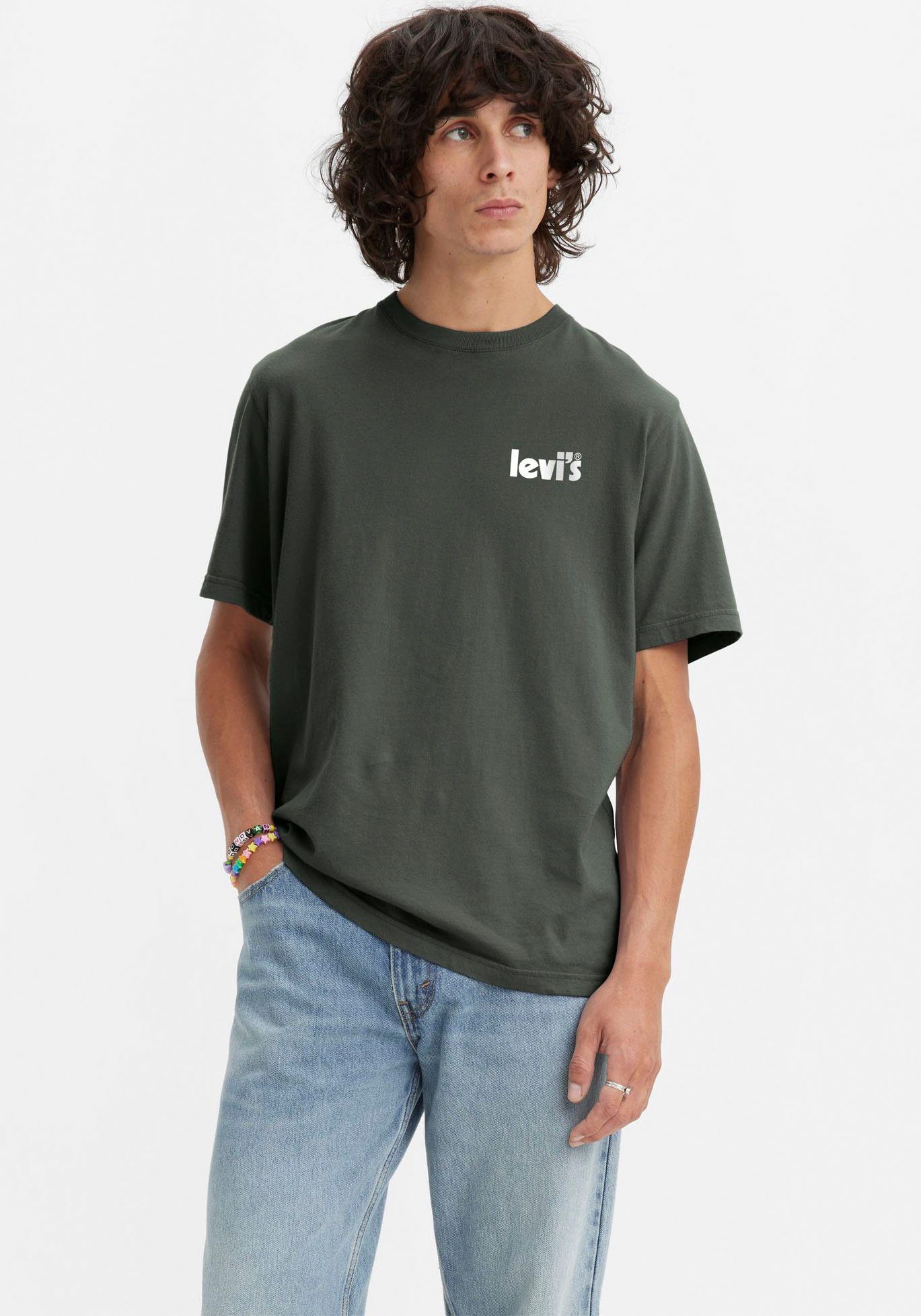 Levi's® T-Shirt RELAXED FIT TEE mit Markenlogo-Aufdruck greys