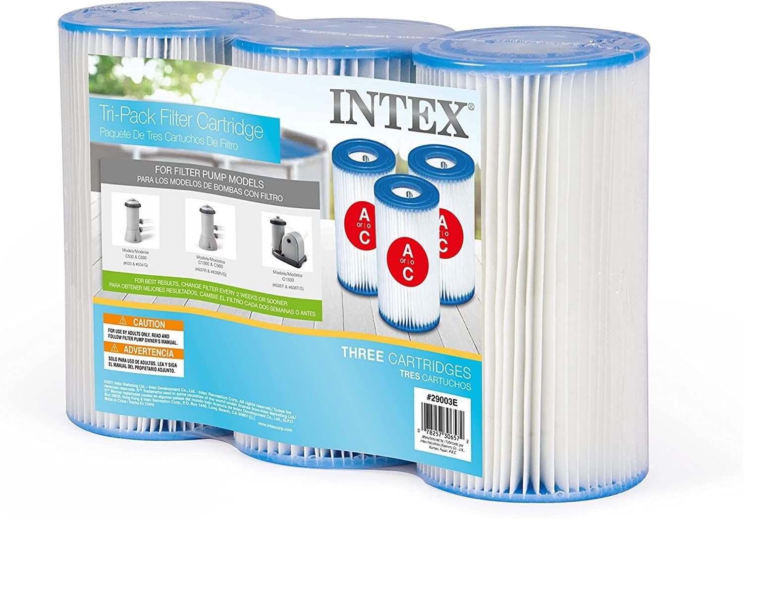 Intex Pool-Filterkartusche Intex Filterkartusche für Pools, Typ A, 3er Pack, Für sauberes Poolwasser, einfache Installation