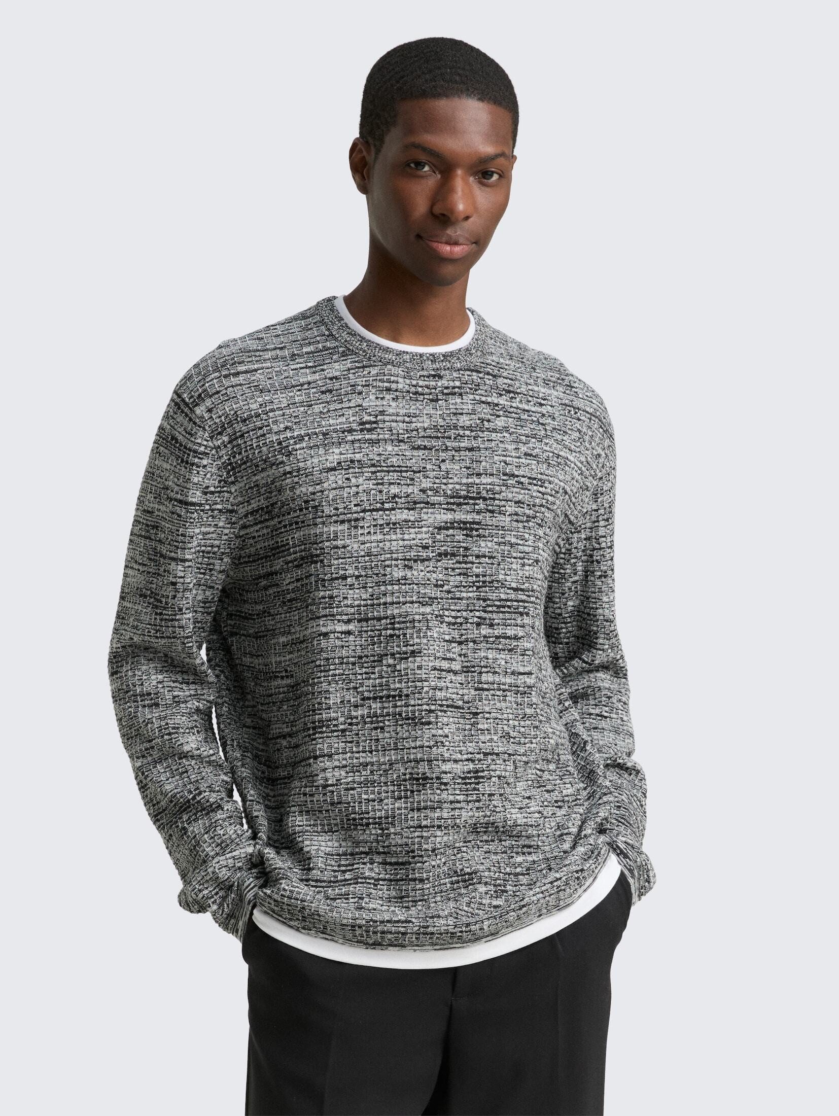 TOM TAILOR Denim Strickpullover Pullover & Strickjacken Strickpullover im 2-in-1-Look