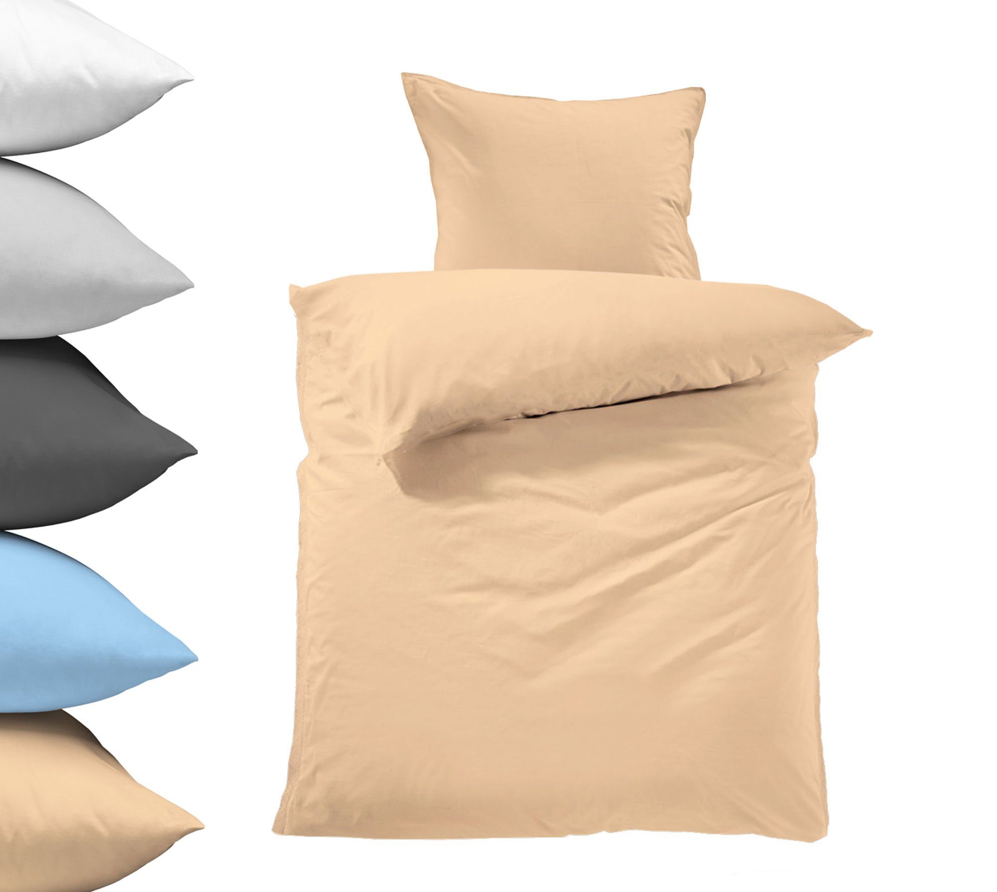 Lavea Bettwäsche Jasmin, Set aus 1x 80x80cm Kissenbezug & 1x 135x200cm Bett günstig online kaufen