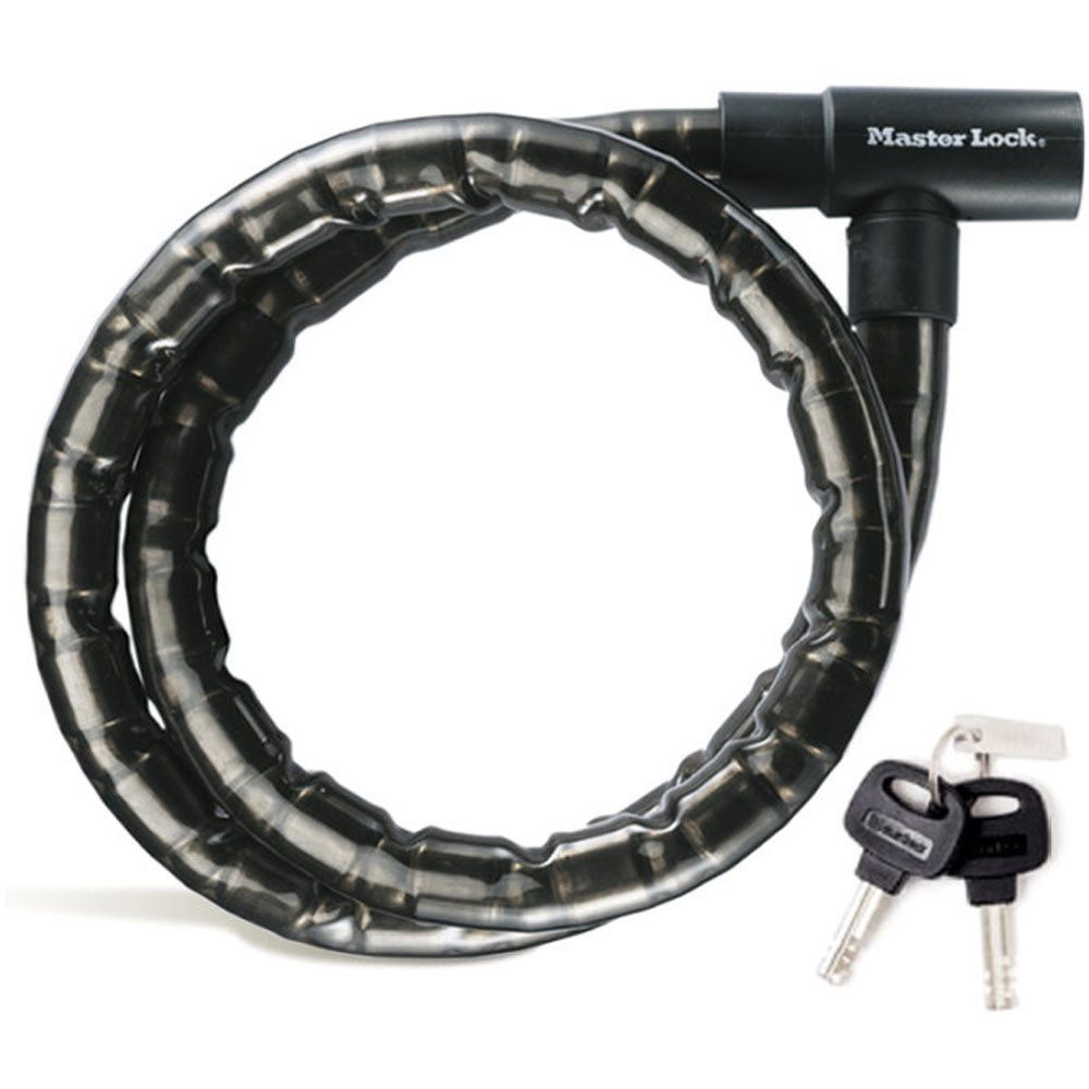 Master Lock Kabelschloss Master Lock Kabelschloss PanzR 22mm x 2.000mm Schlüssel schwarz 1,60kg