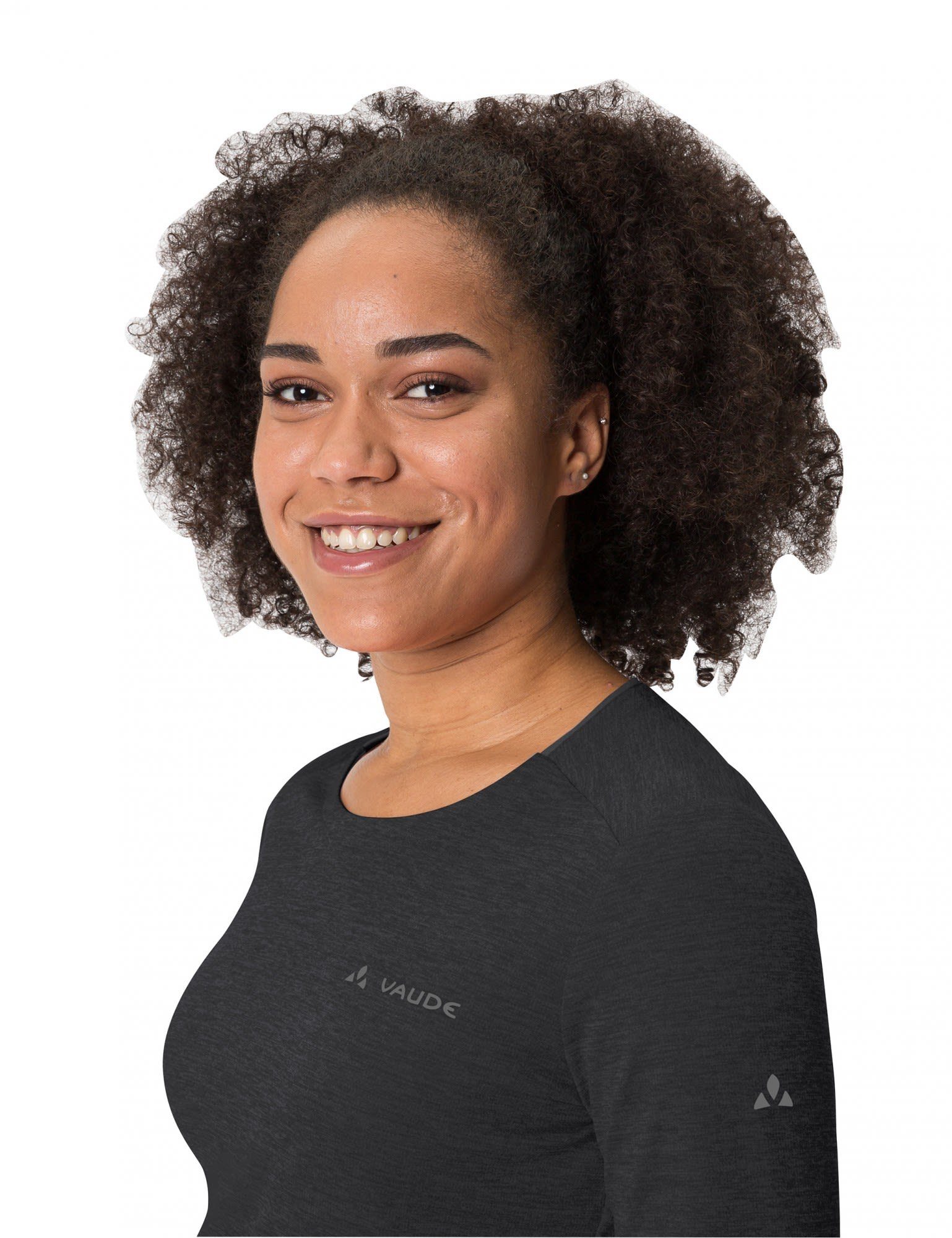 Womens Black VAUDE T-shirt Damen Long-sleeve Essential Langarmshirt Vaude