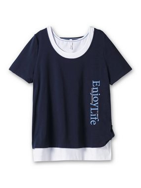 Sheego T-Shirt Große Größen mit Wordingprint und separatem Top