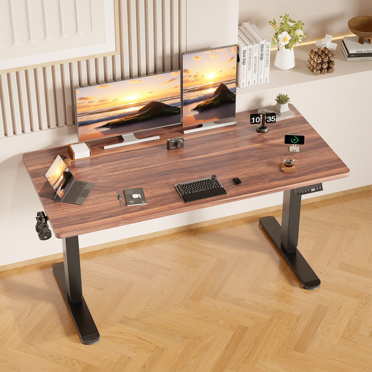 HOMALL Schreibtisch Höhenverstellbarer Elektrisch Schreibtisch, Vierteilige günstig online kaufen