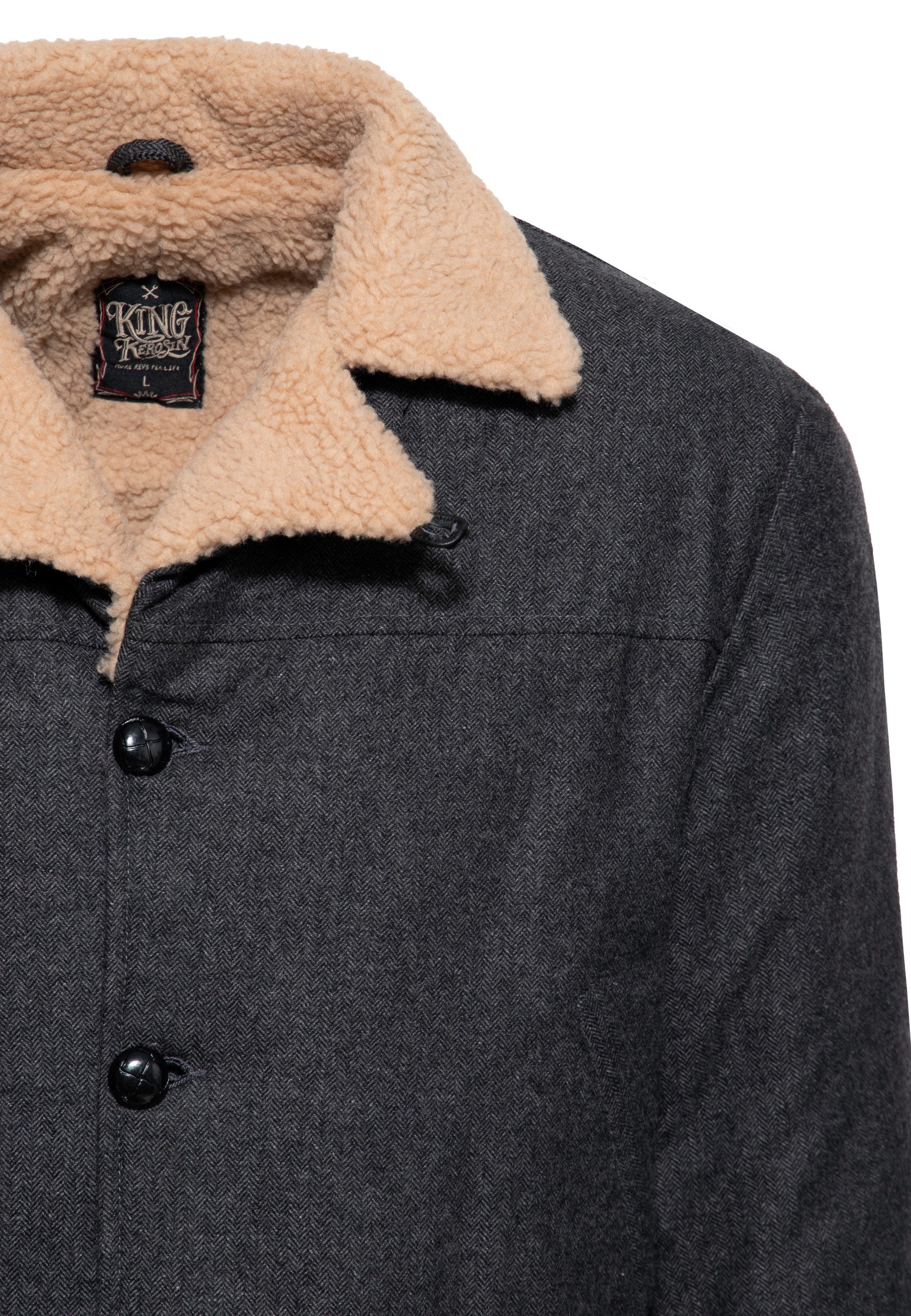 KingKerosin Winterjacke (1-St) mit Fischgrat