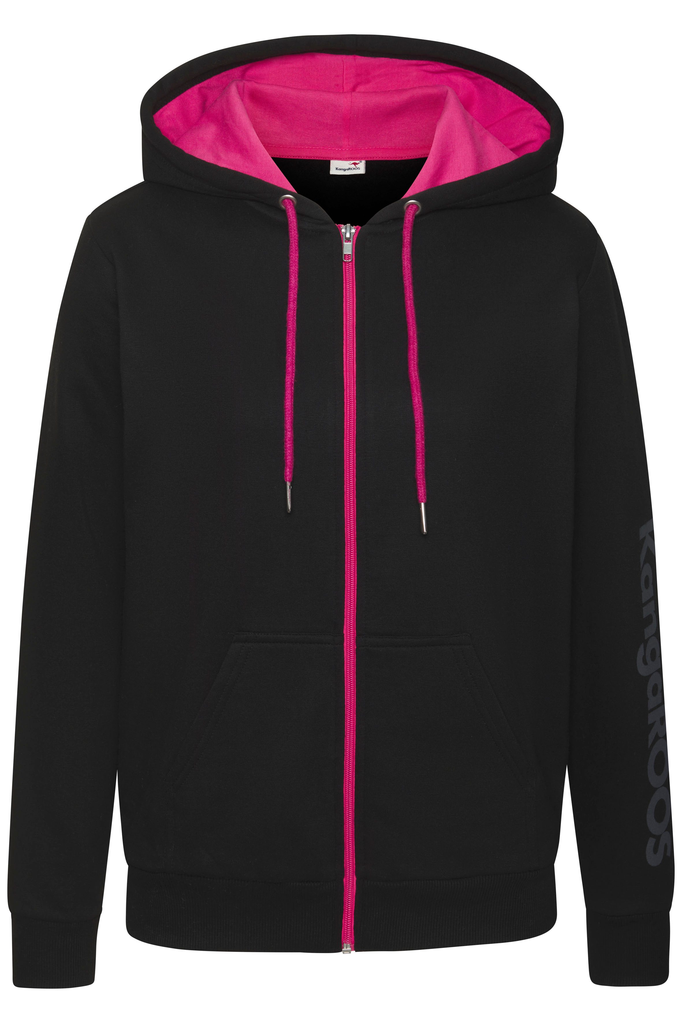KangaROOS Sweatjacke mit kontrastfarbenen Details, Loungewear