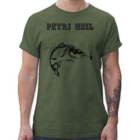 Shirtracer T-Shirt Petri Heil Angler Geschenke