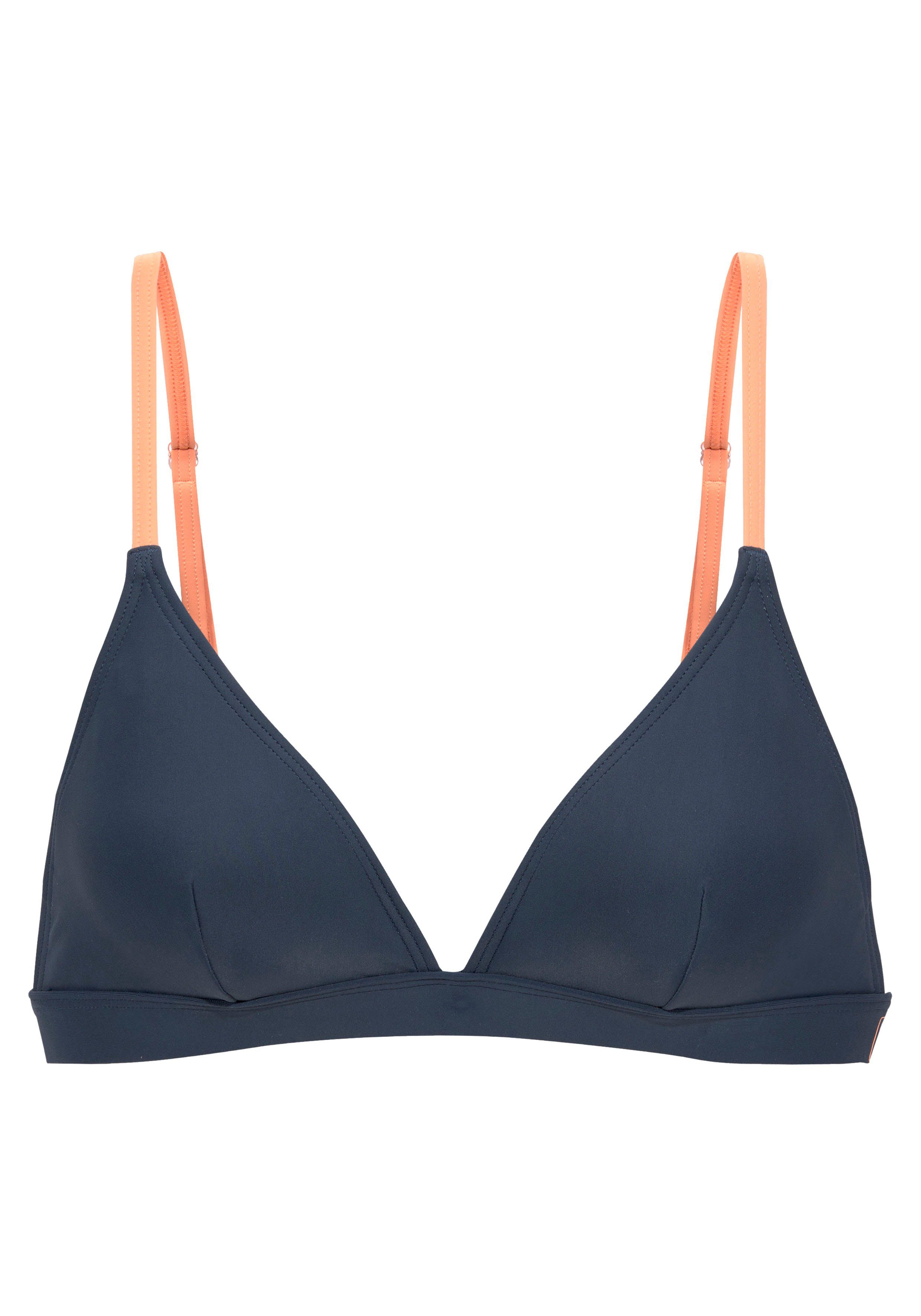 LASCANA ACTIVE Triangel-Bikini-Top Wind, mit Kontrastdetails günstig online kaufen