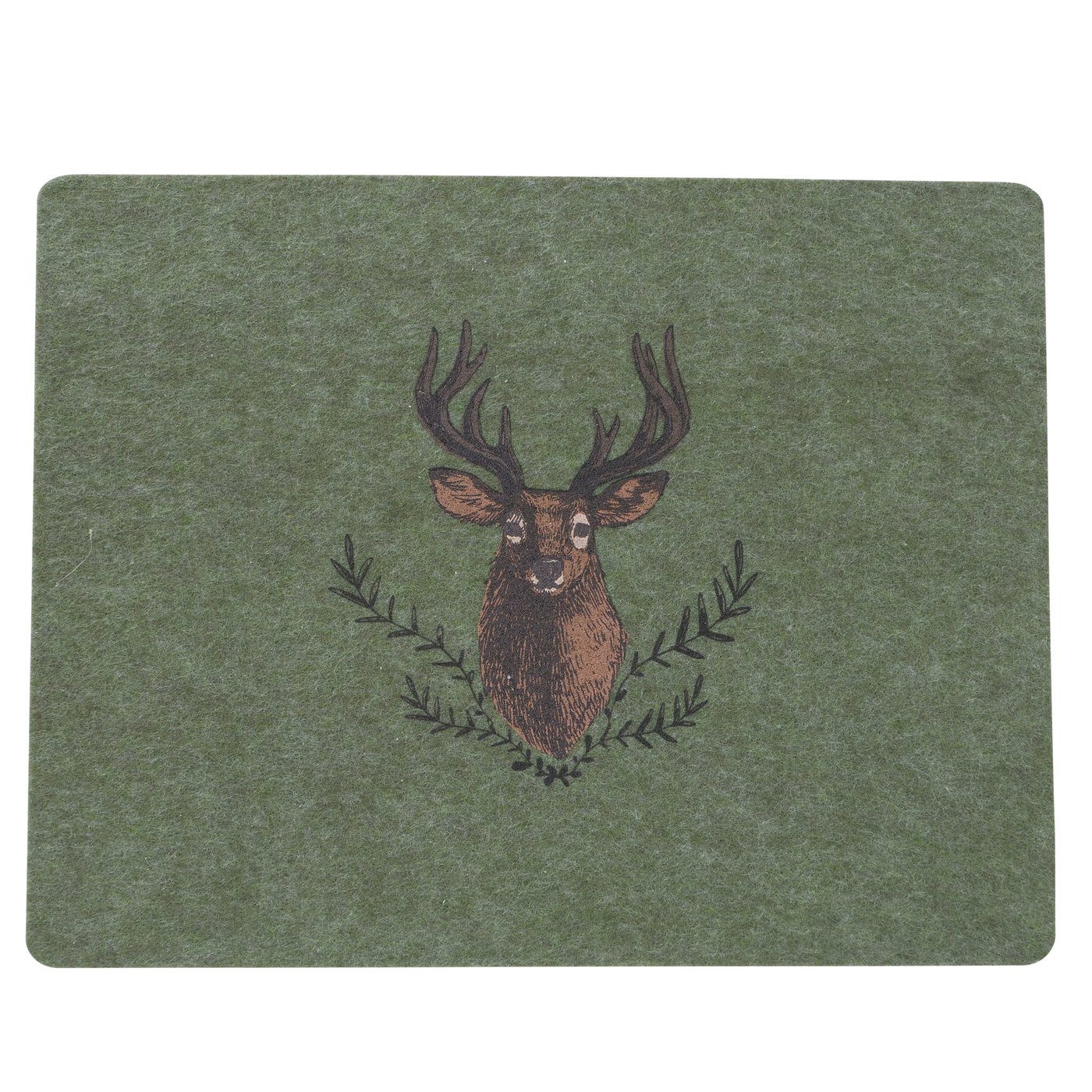 BOLTZE Tischläufer Tischset Rudolf 2er Set Filz Hirschmotiv (2-tlg)