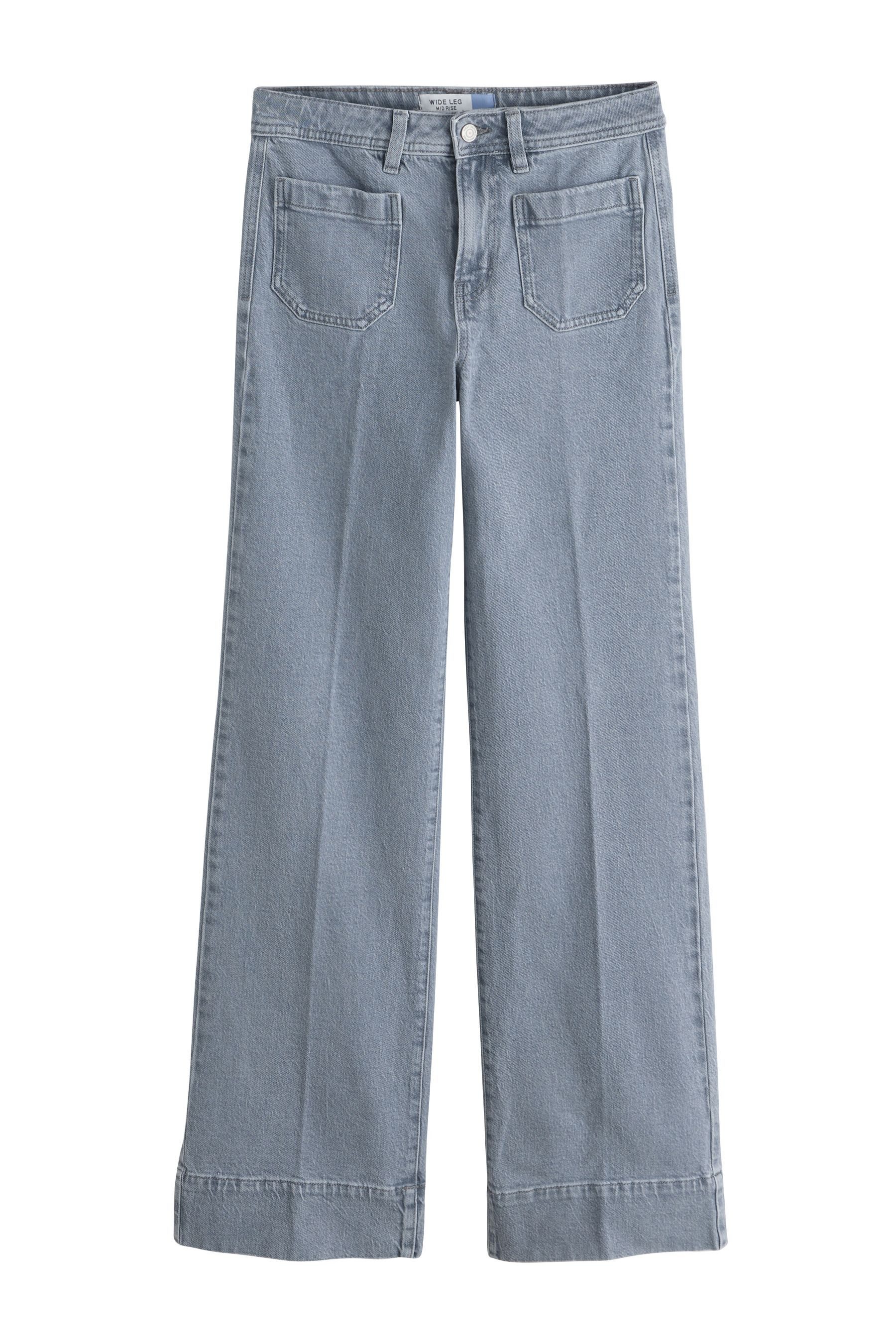 Next Weite Jeans Weit geschnittene Jeans mit aufgesetzter Tasche (1-tlg)
