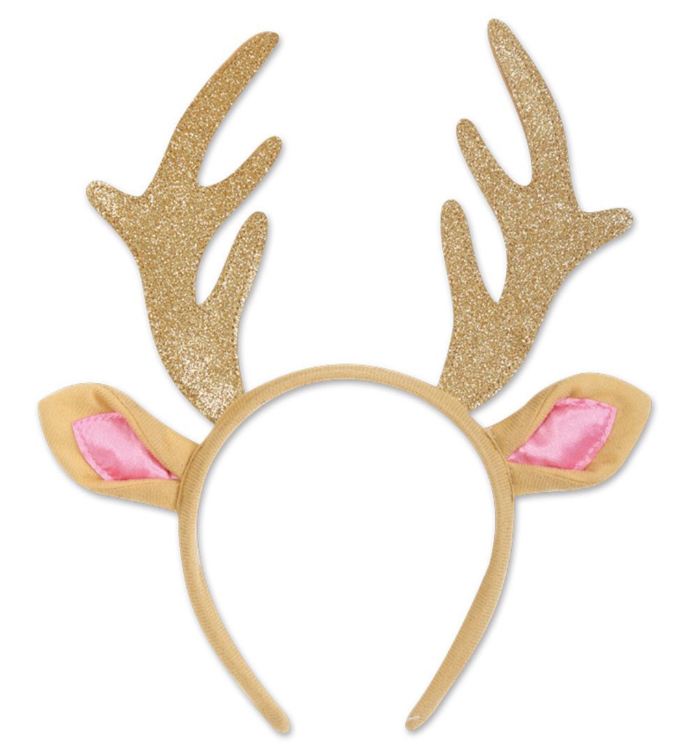 Fries Haarreif Haarreif Reh Gold mit Ohren und Geweih Weihnachten Karneval, 1-tlg., Reh Motiv