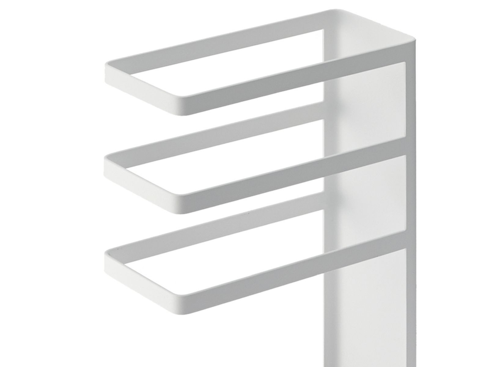 Yamazaki Schirmständer "Layer" Design Regenschirmständer 10x44x23cm, Schirmhalter, schmal, für Regenschirme, aus Metall, weiß